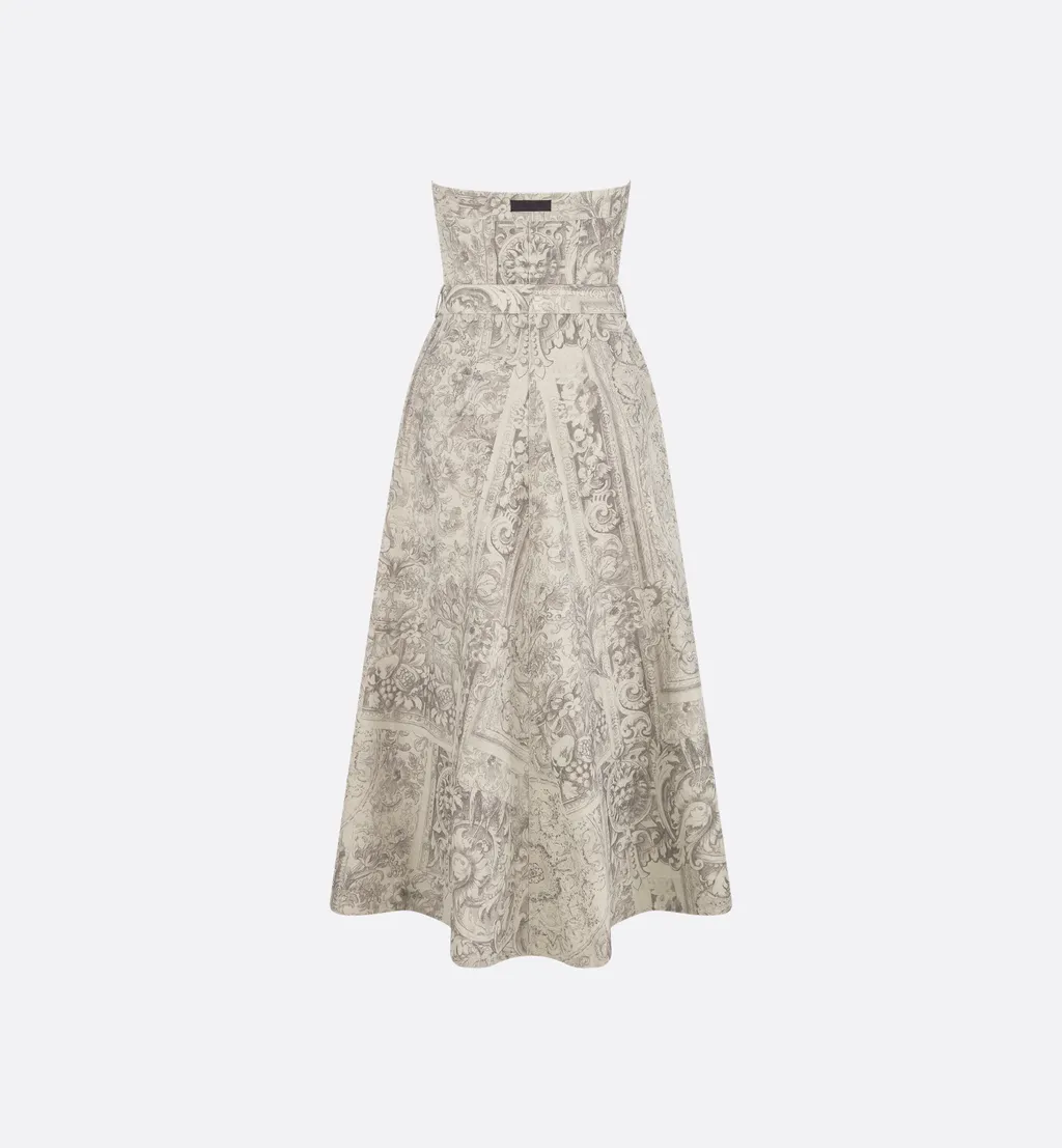Mid-Length Belted Bustier Dress