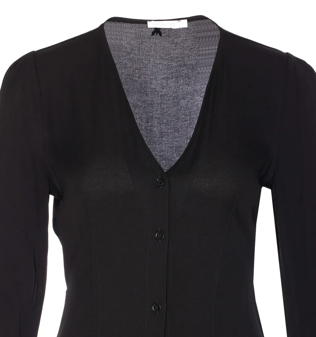 Patrizia Pepe Buttoned V-Neck Dress