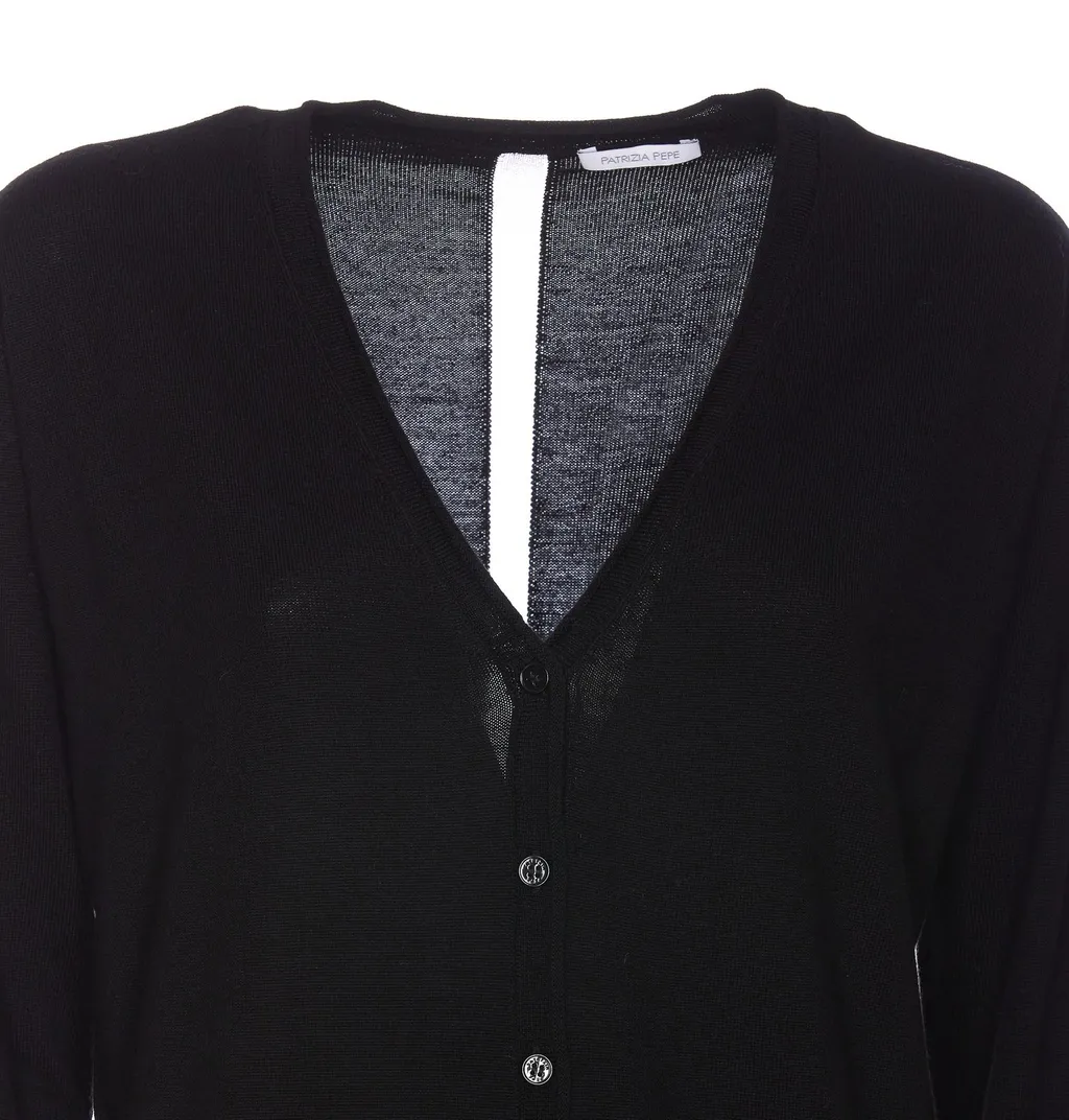 Patrizia Pepe V-Neck Butto-Up Cardigan