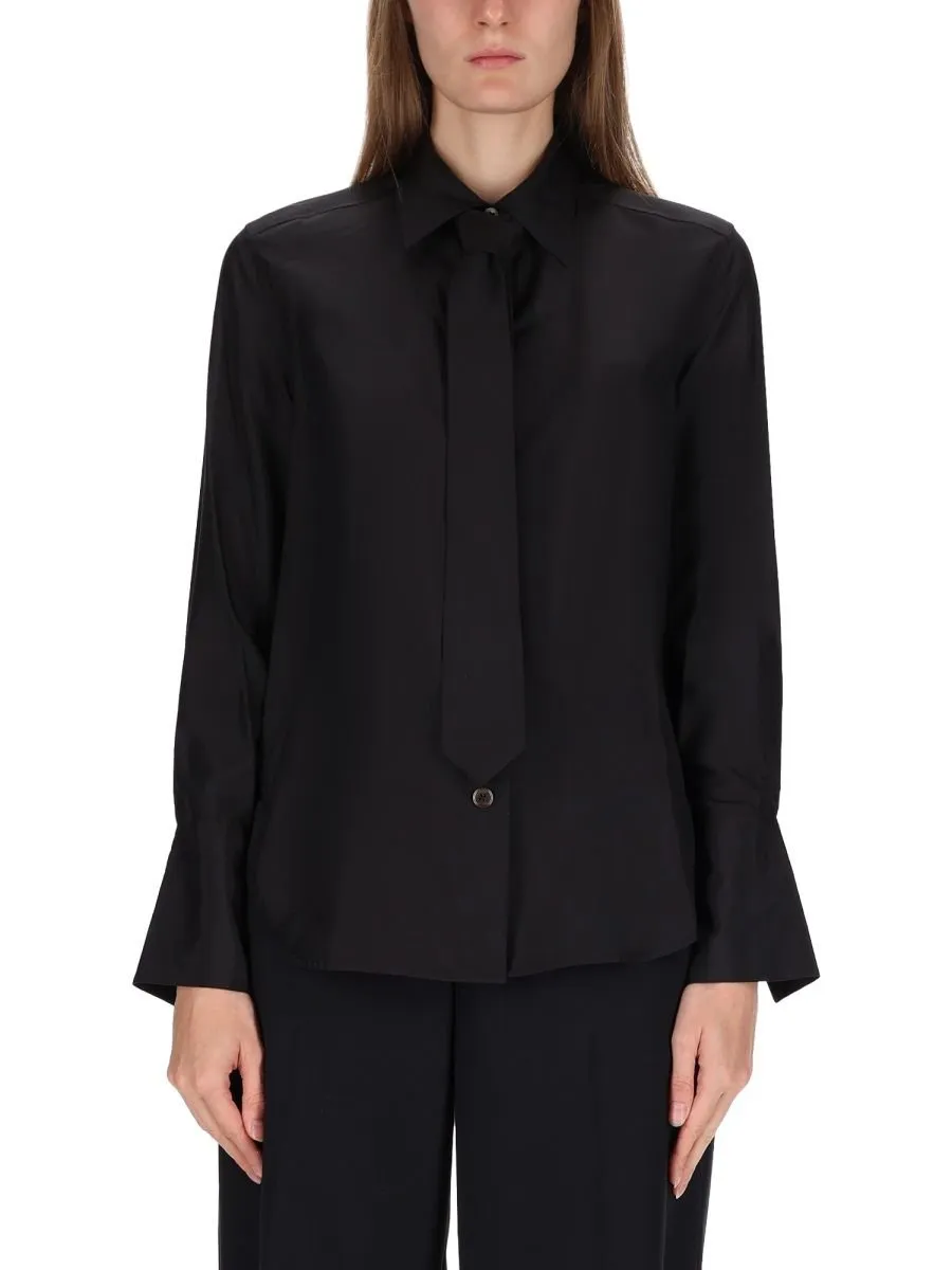 Paul Smith Long Sleeved Tie-Detail Shirt