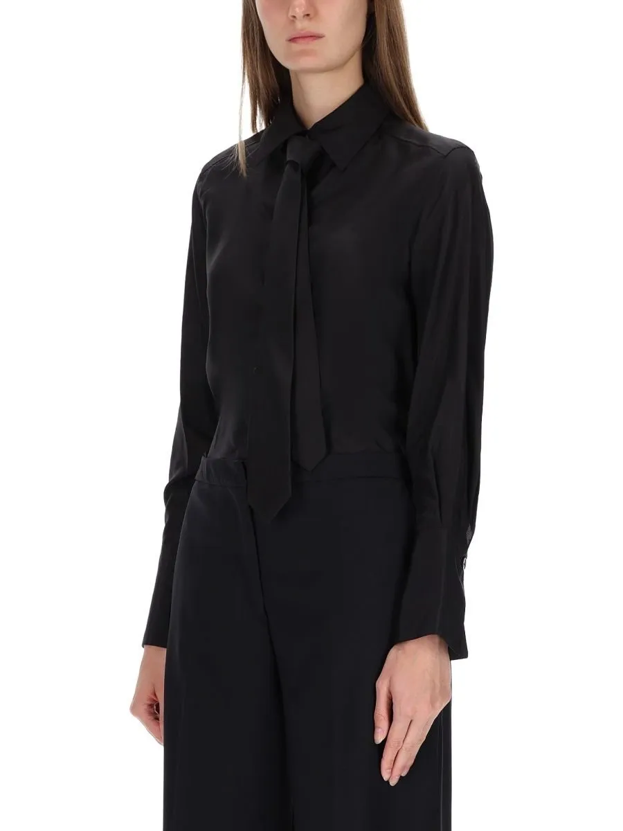 Paul Smith Long Sleeved Tie-Detail Shirt