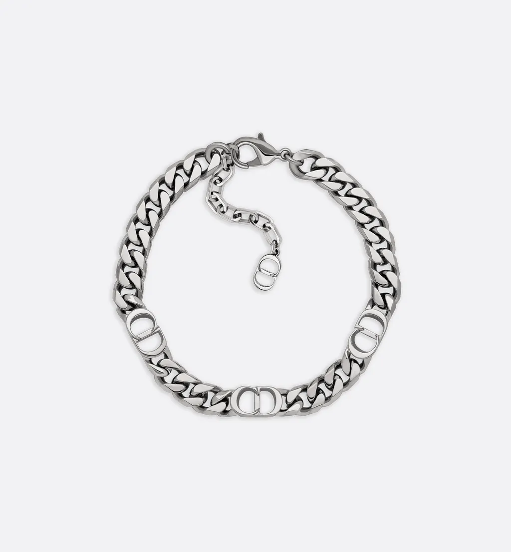 Cd Icon Thin Chain Link Bracelet