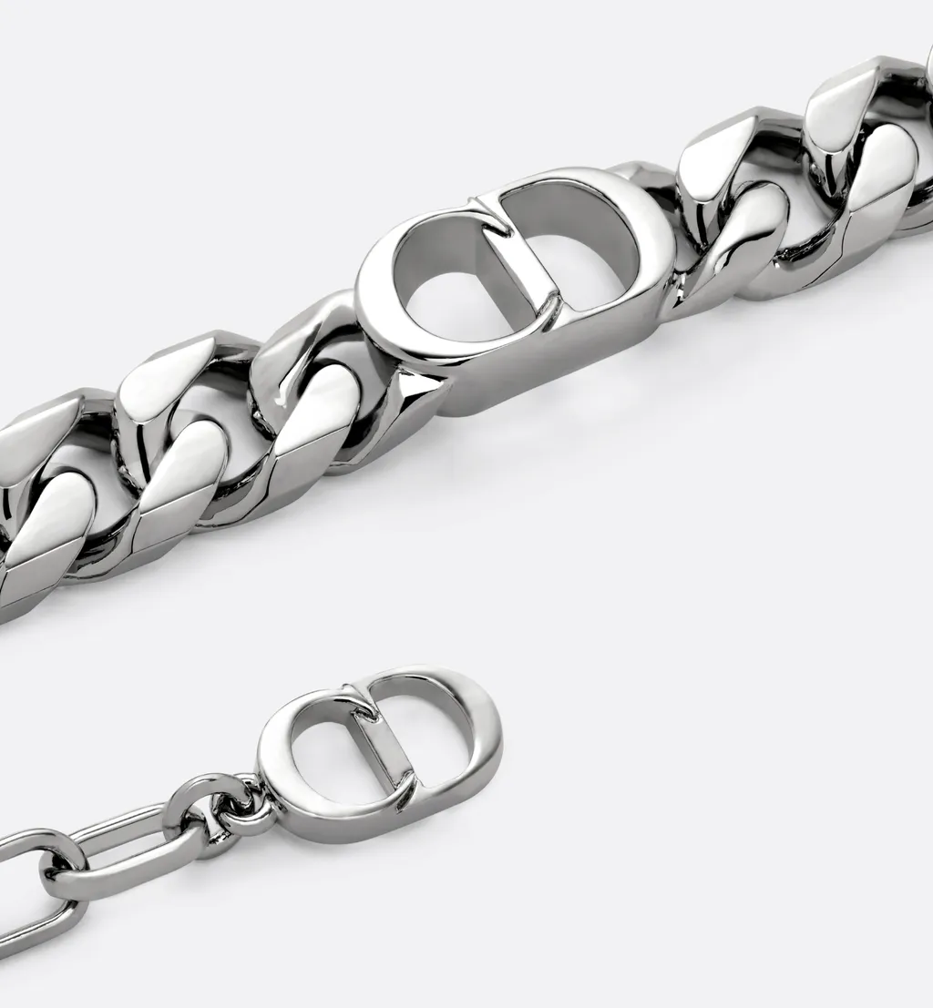 Cd Icon Thin Chain Link Bracelet