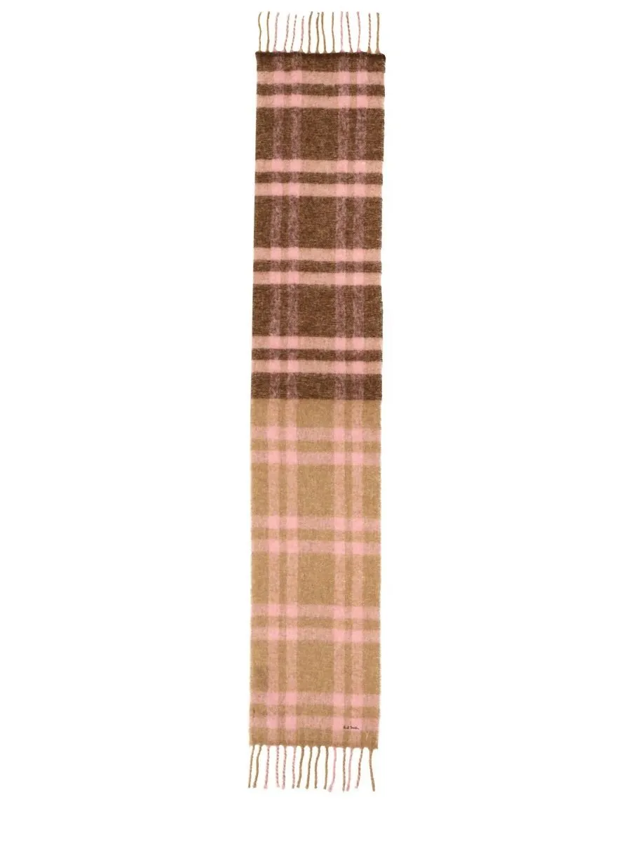 Paul Smith Checked Fringed Scarfs