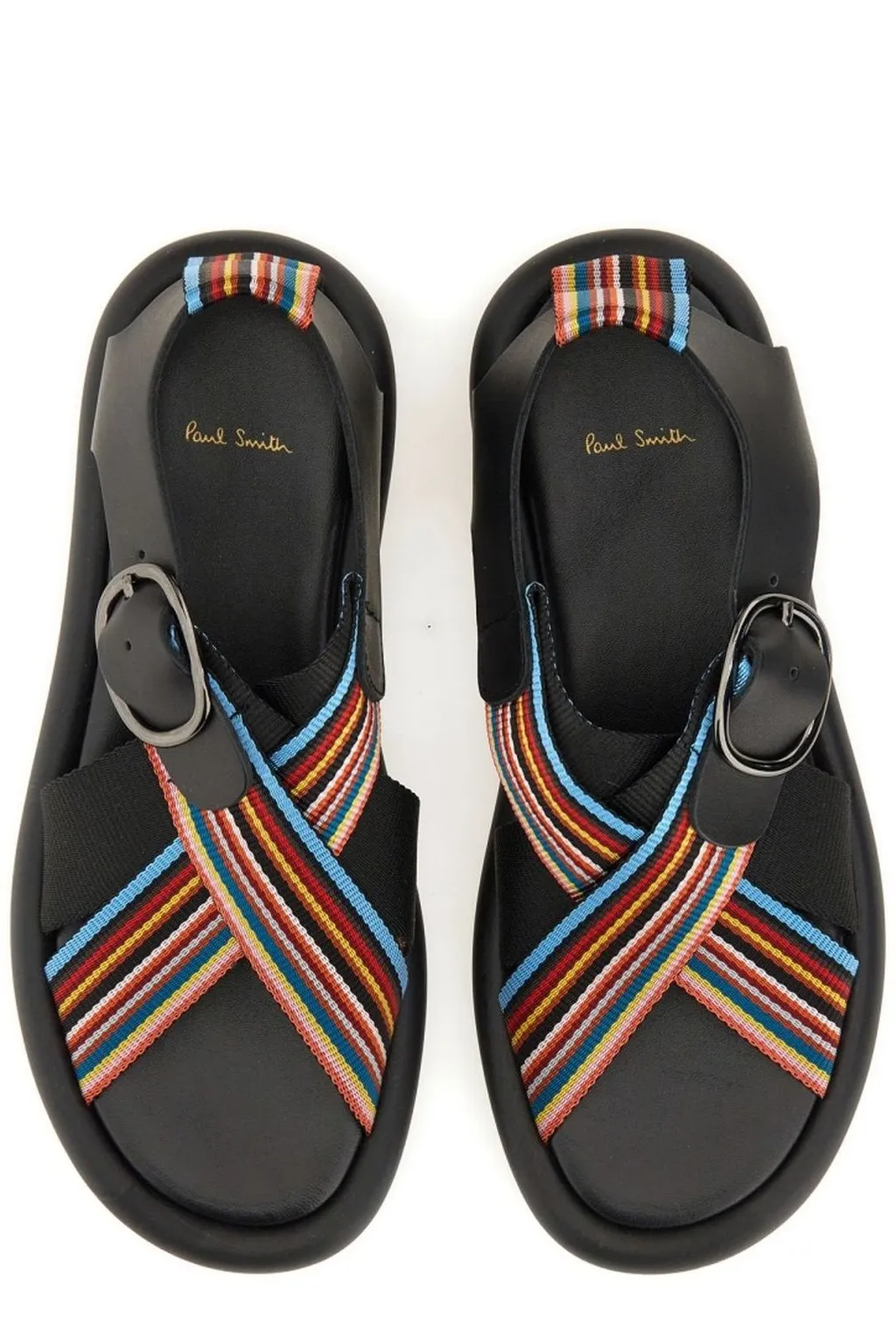 Paul Smith Stripe Detailed Open Toe Sandals
