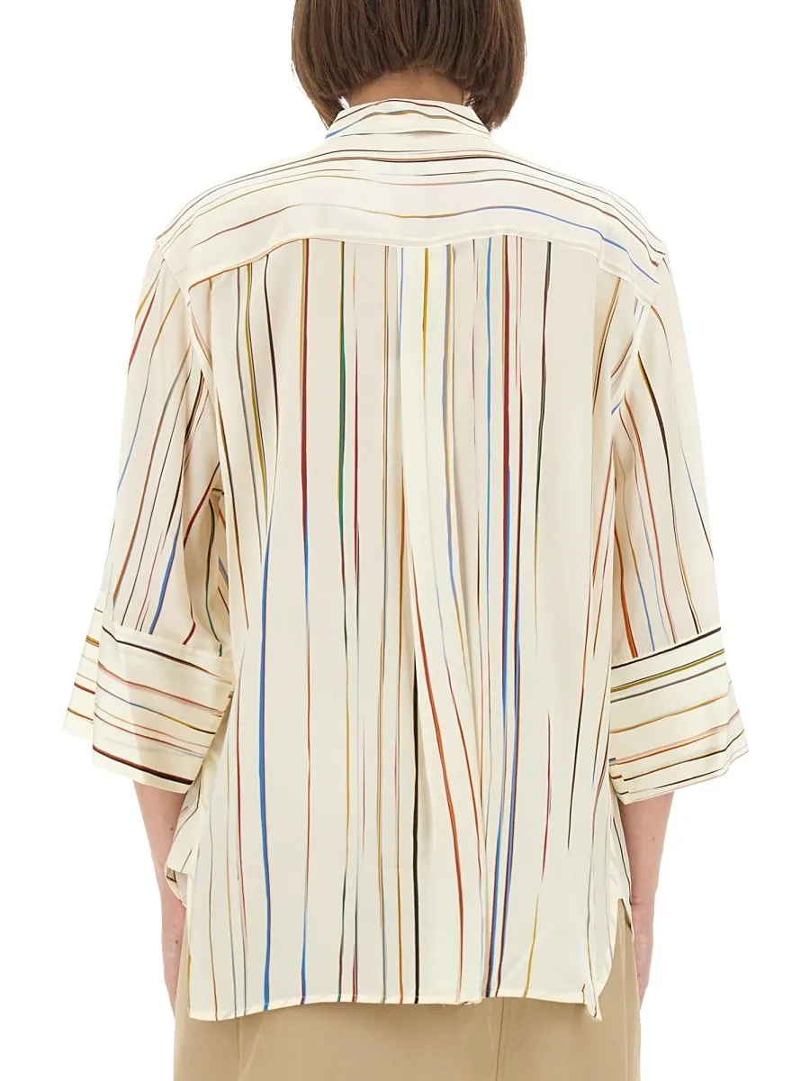 Paul Smith Three Quarters Sleeved Striped Shirt