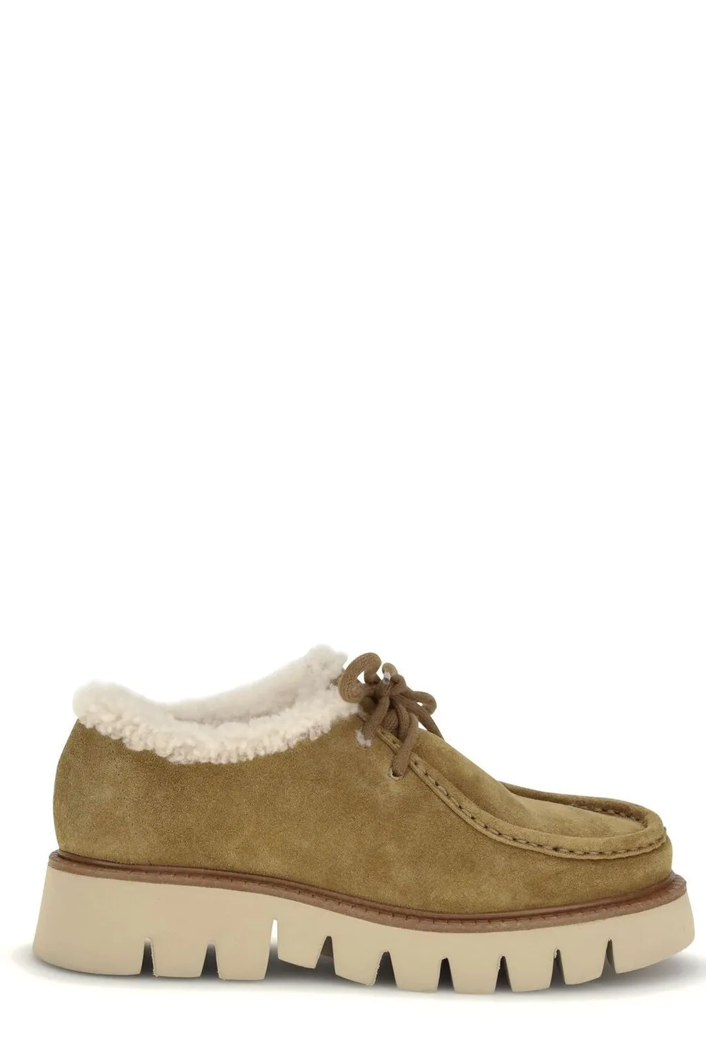 Pedro Garcia Shearling Lace-Up Shoes