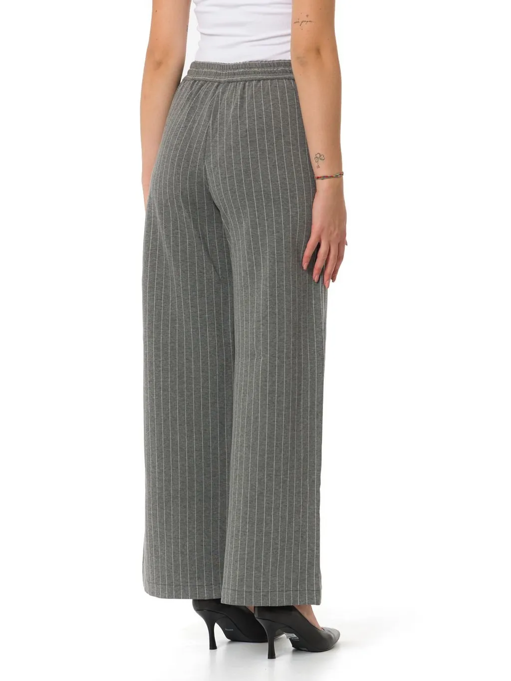Pennyblack Ristoro Wide-Fit Herringbone Jersey Trousers