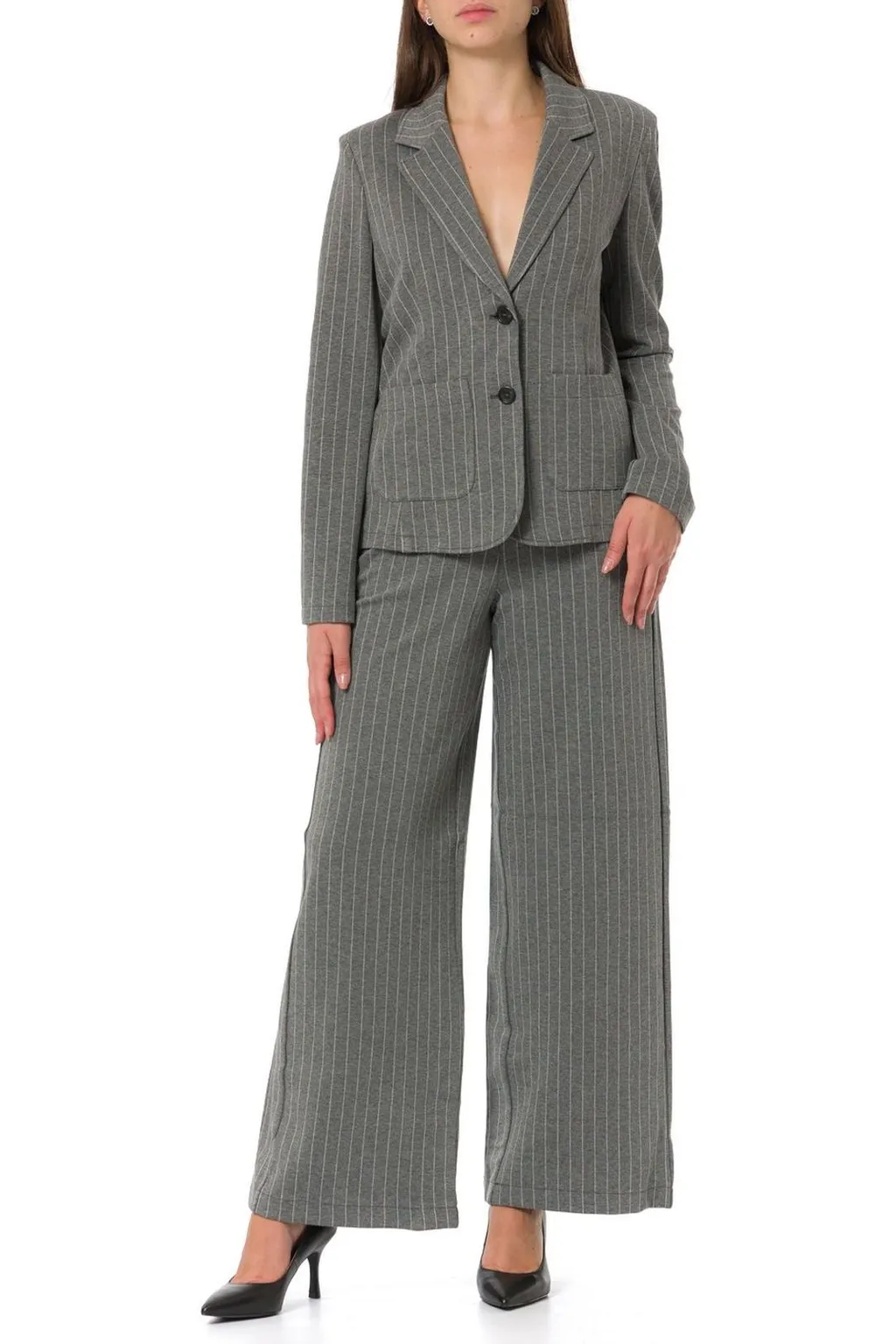 Pennyblack Yaqui Slim-Fit Pinstriped Jersey Blazer