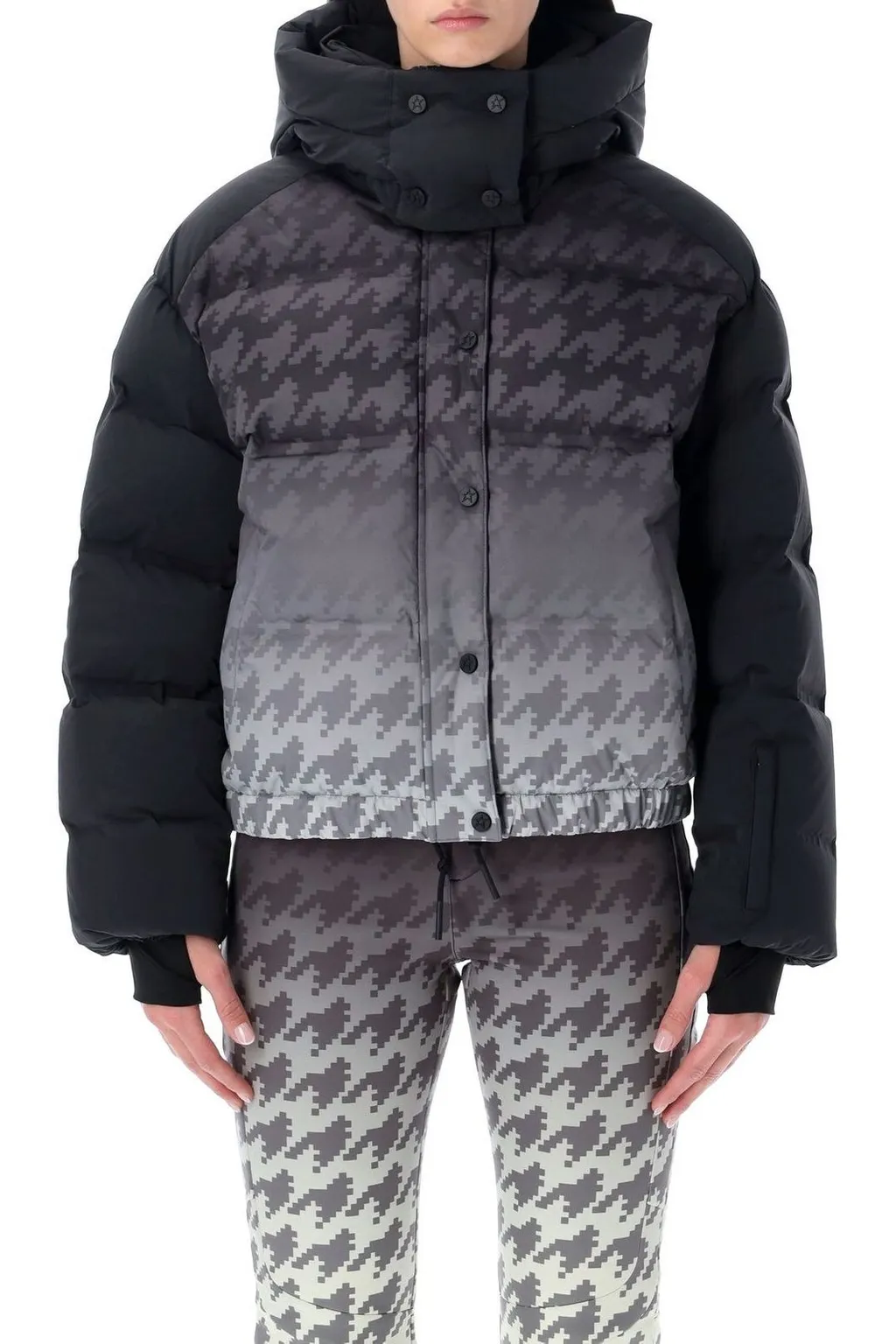 Perfect Moment Houndstooth Technical Puffer Jacket