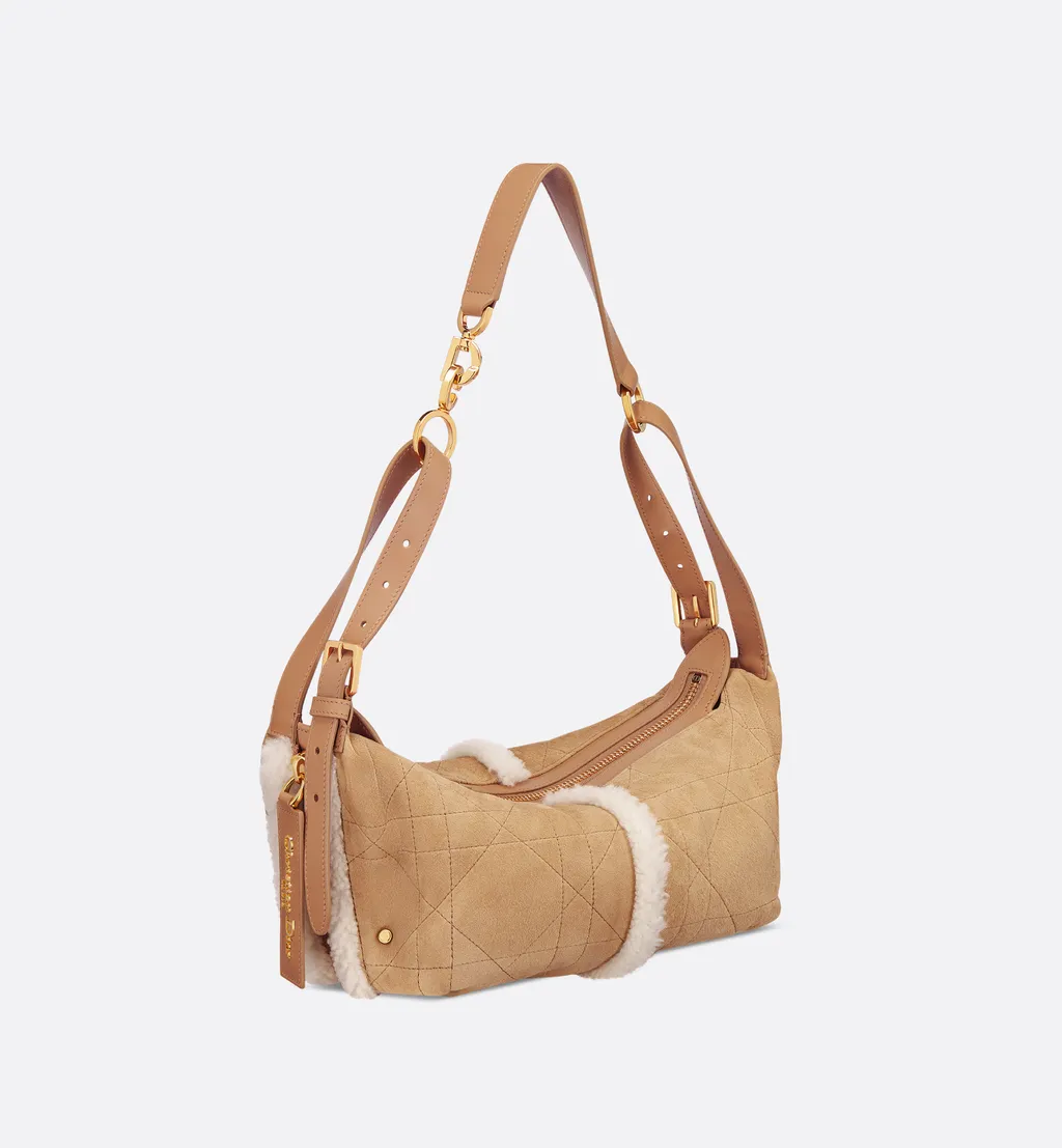 Dioralps Small D-Journey Bag In Suede Lambskin