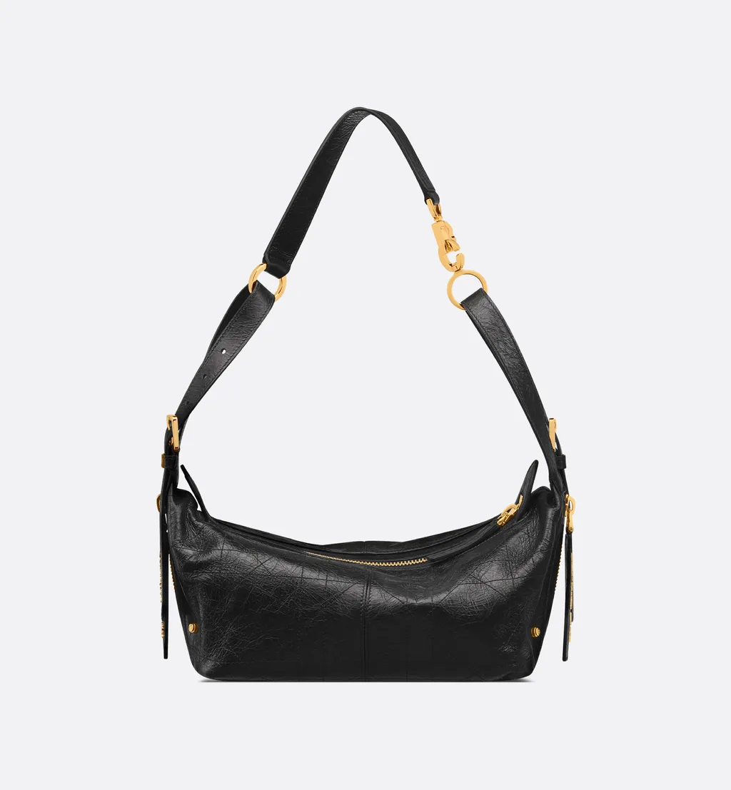 Small D-Journey Bag In Crinkled Calfskin