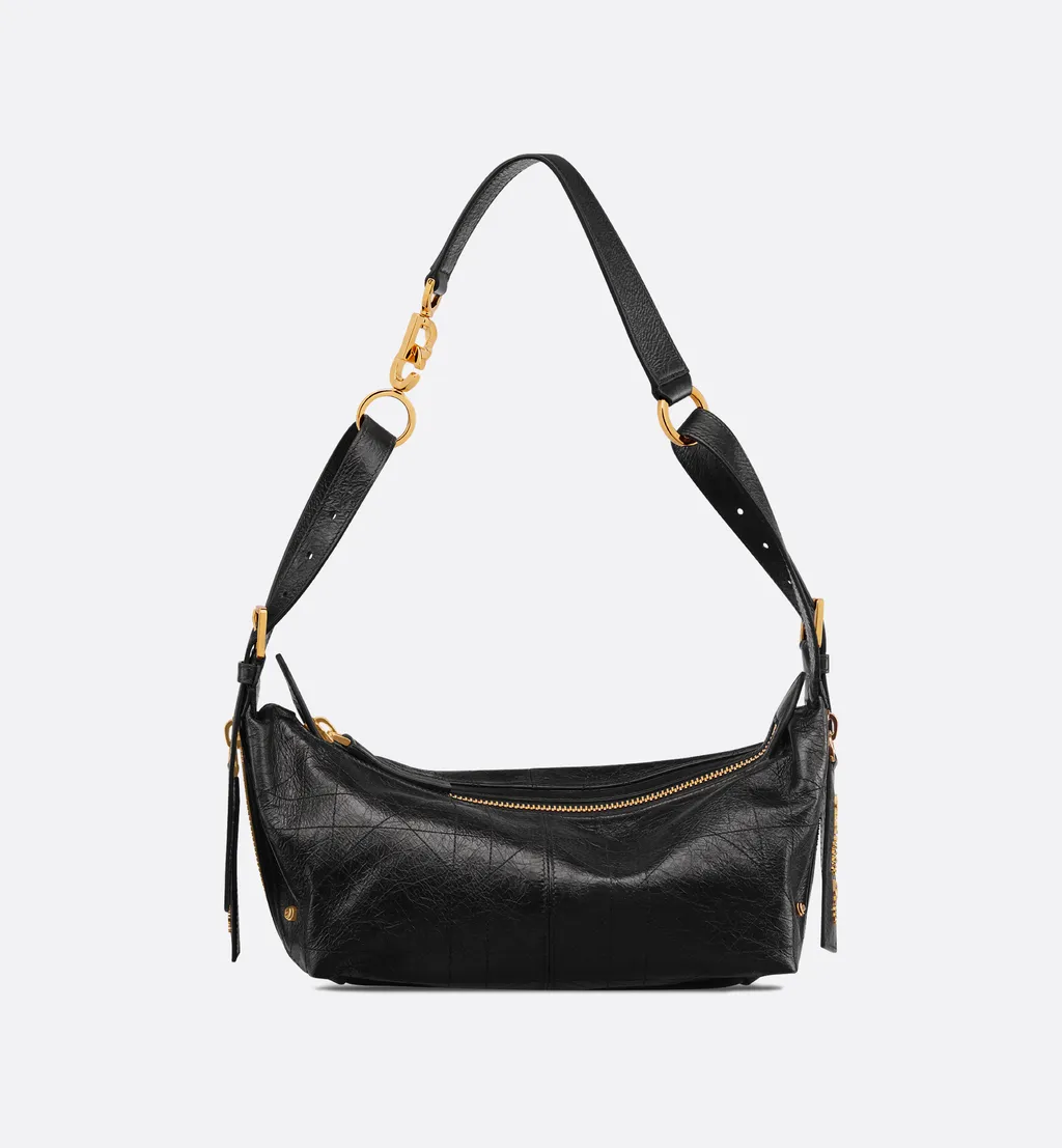 Small D-Journey Bag In Crinkled Calfskin