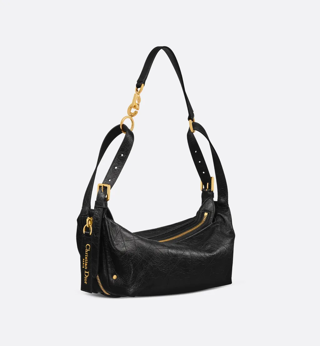 Small D-Journey Bag In Crinkled Calfskin