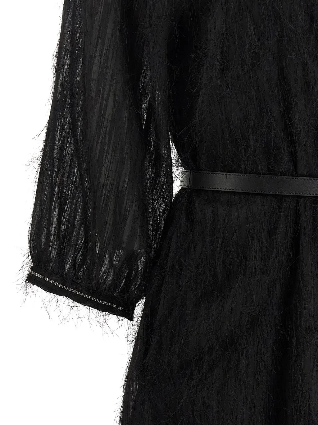 Peserico Fil Coupé Belted Dress
