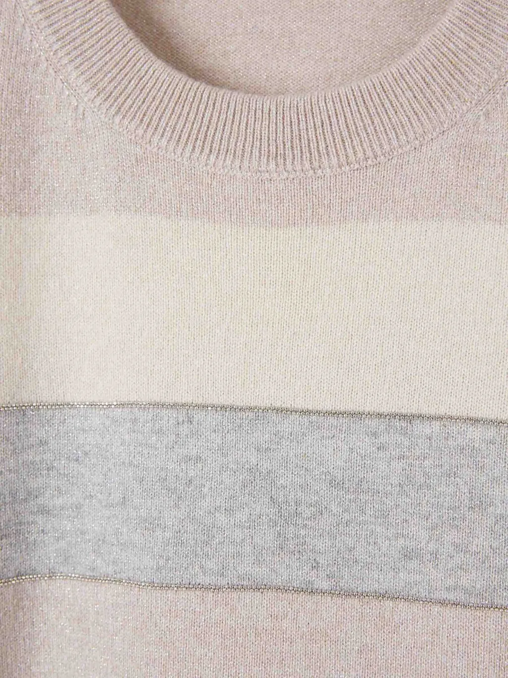 Peserico Rhinestone Striped Knitwear