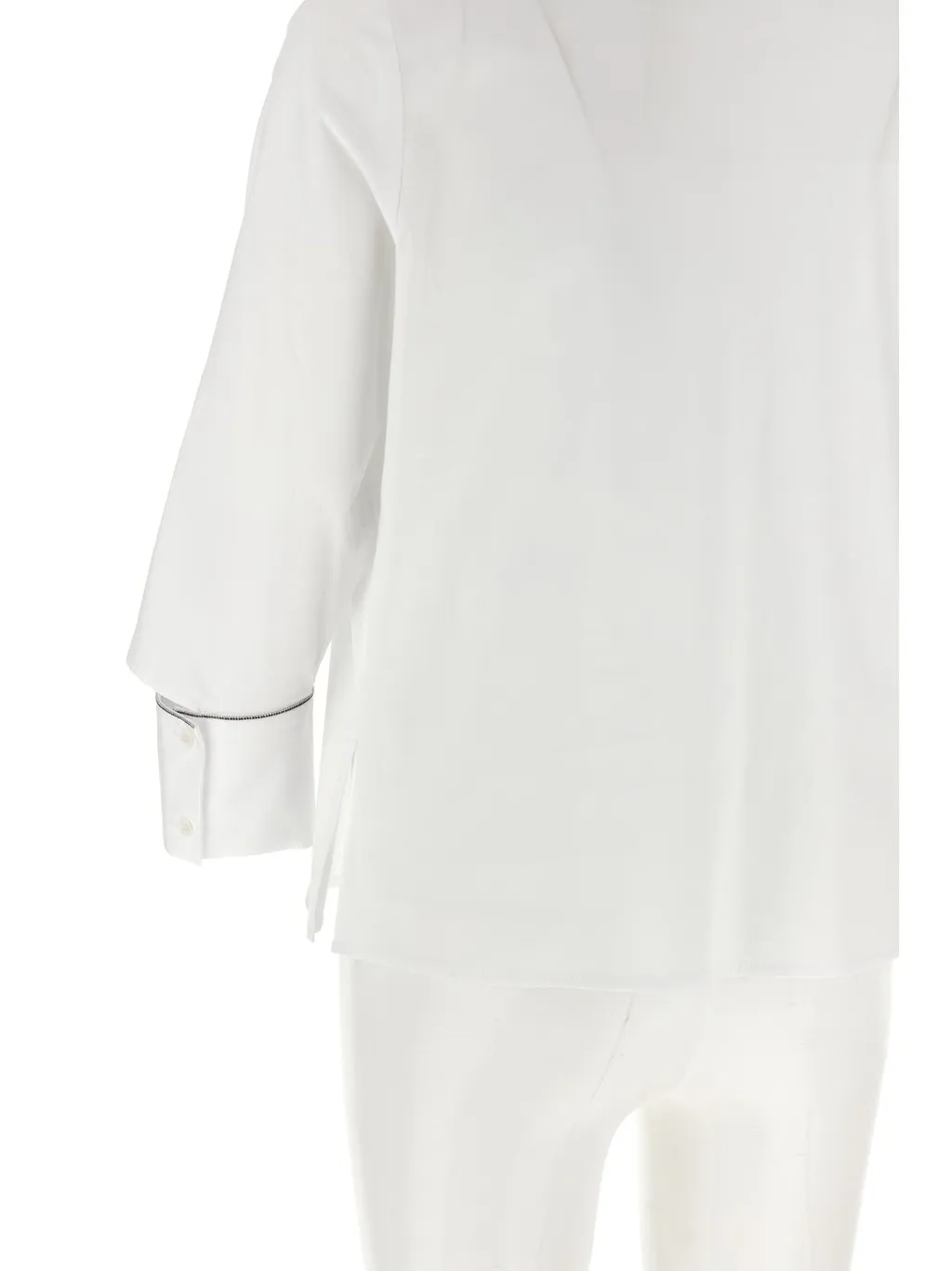 Peserico Cuff Detailed Long-Sleeved Shirt