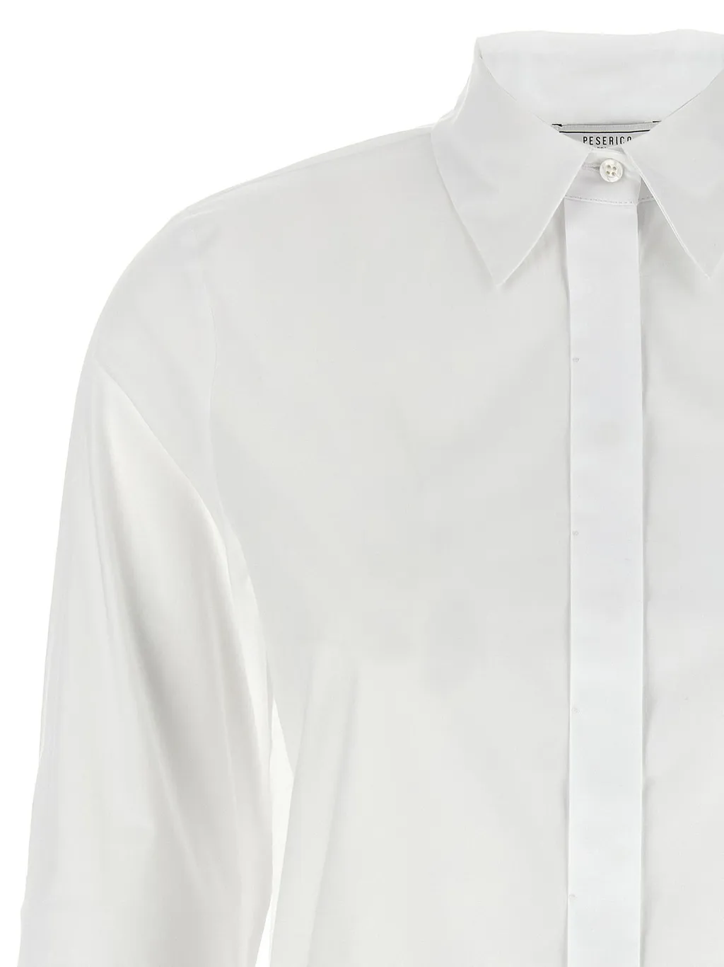 Peserico Cuff Detailed Long-Sleeved Shirt