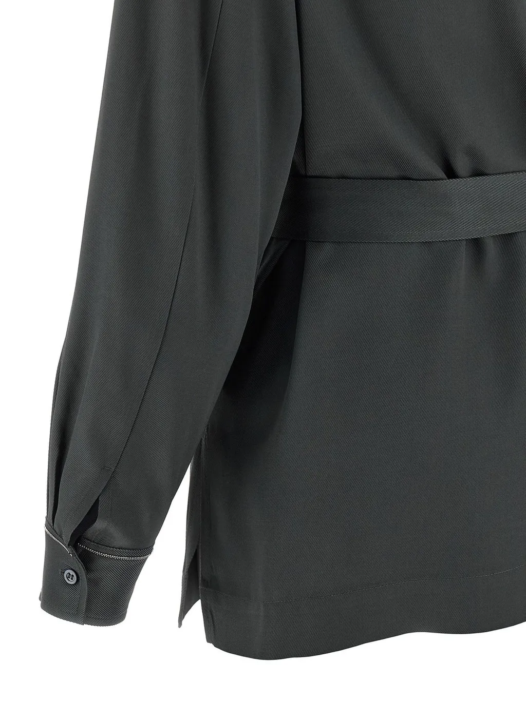 Peserico Tie-Waisted Twill Shirt