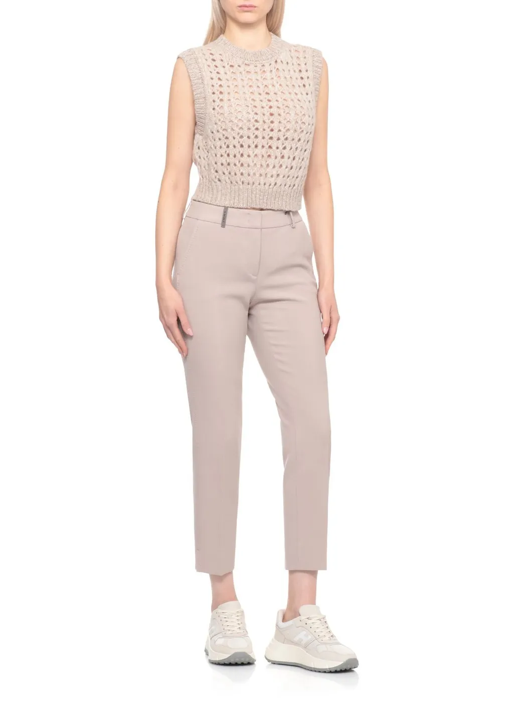 Peserico Lurex Perforated Knit Vest