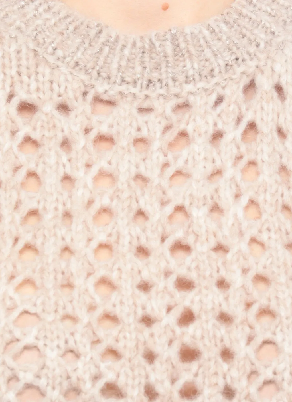 Peserico Lurex Perforated Knit Vest