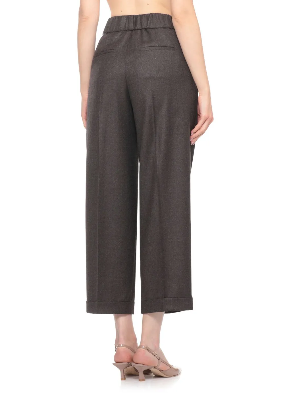 Peserico Elastic Waist Wool Pants
