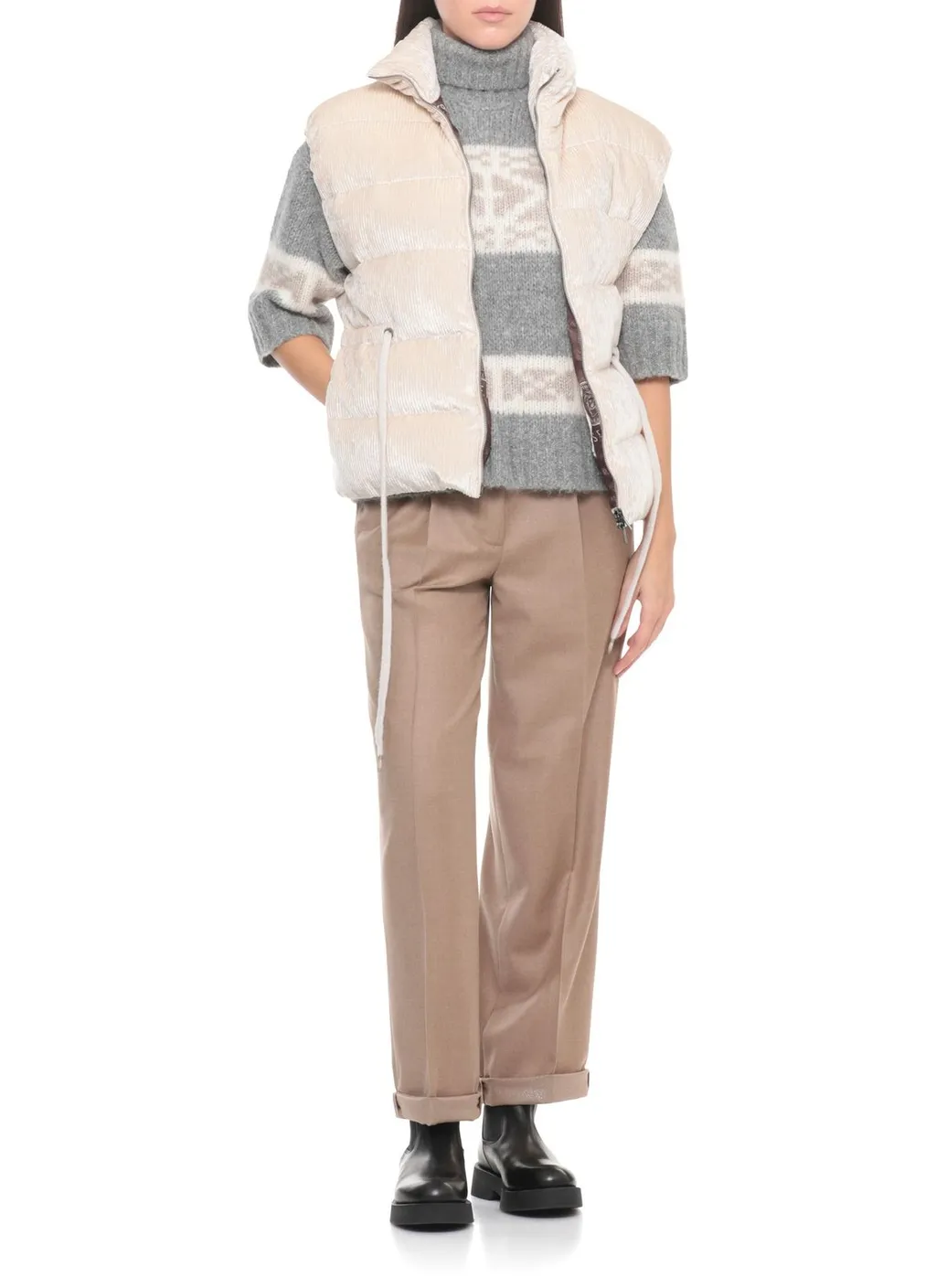 Peserico Patterned High-Neck Knitwear