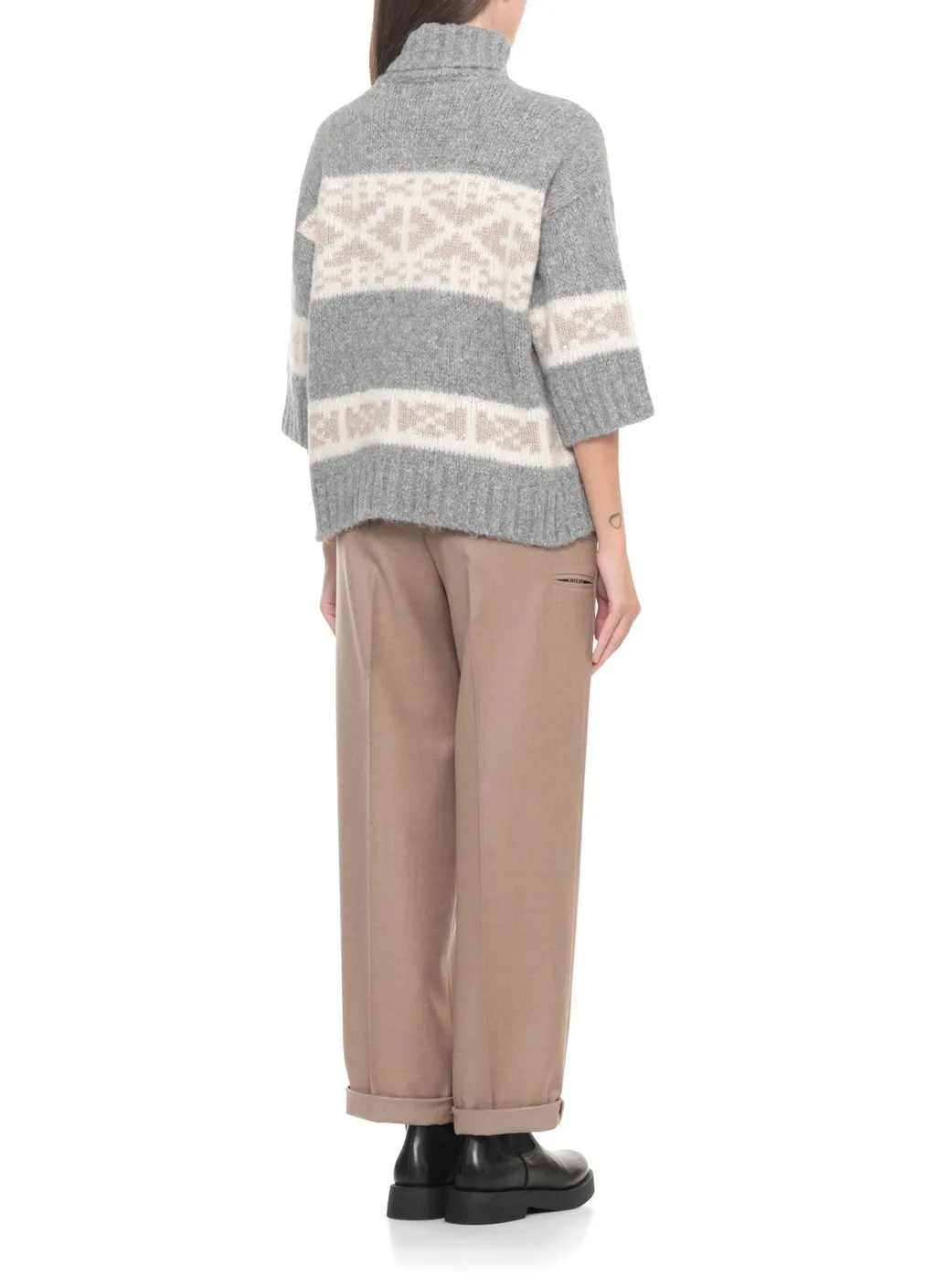 Peserico Patterned High-Neck Knitwear