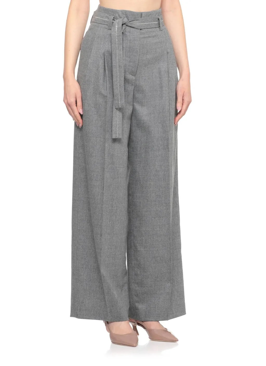 Peserico Belted Wool Pants