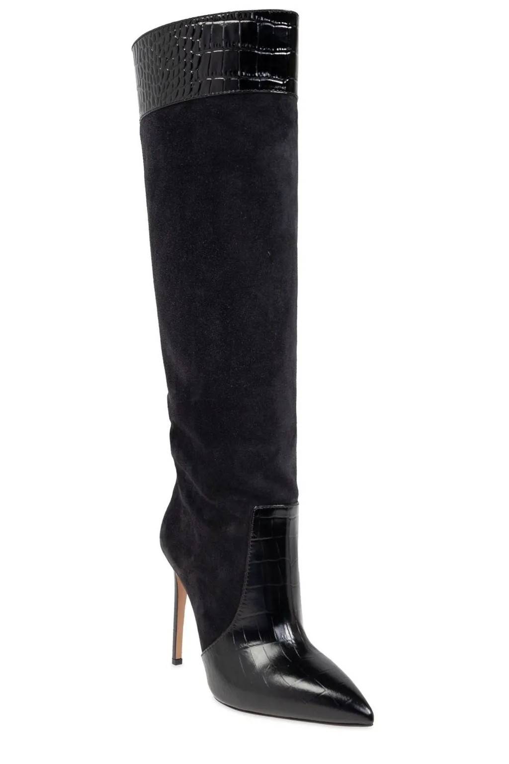 Paris Texas Embossed Point-Toe Stiletto Boots