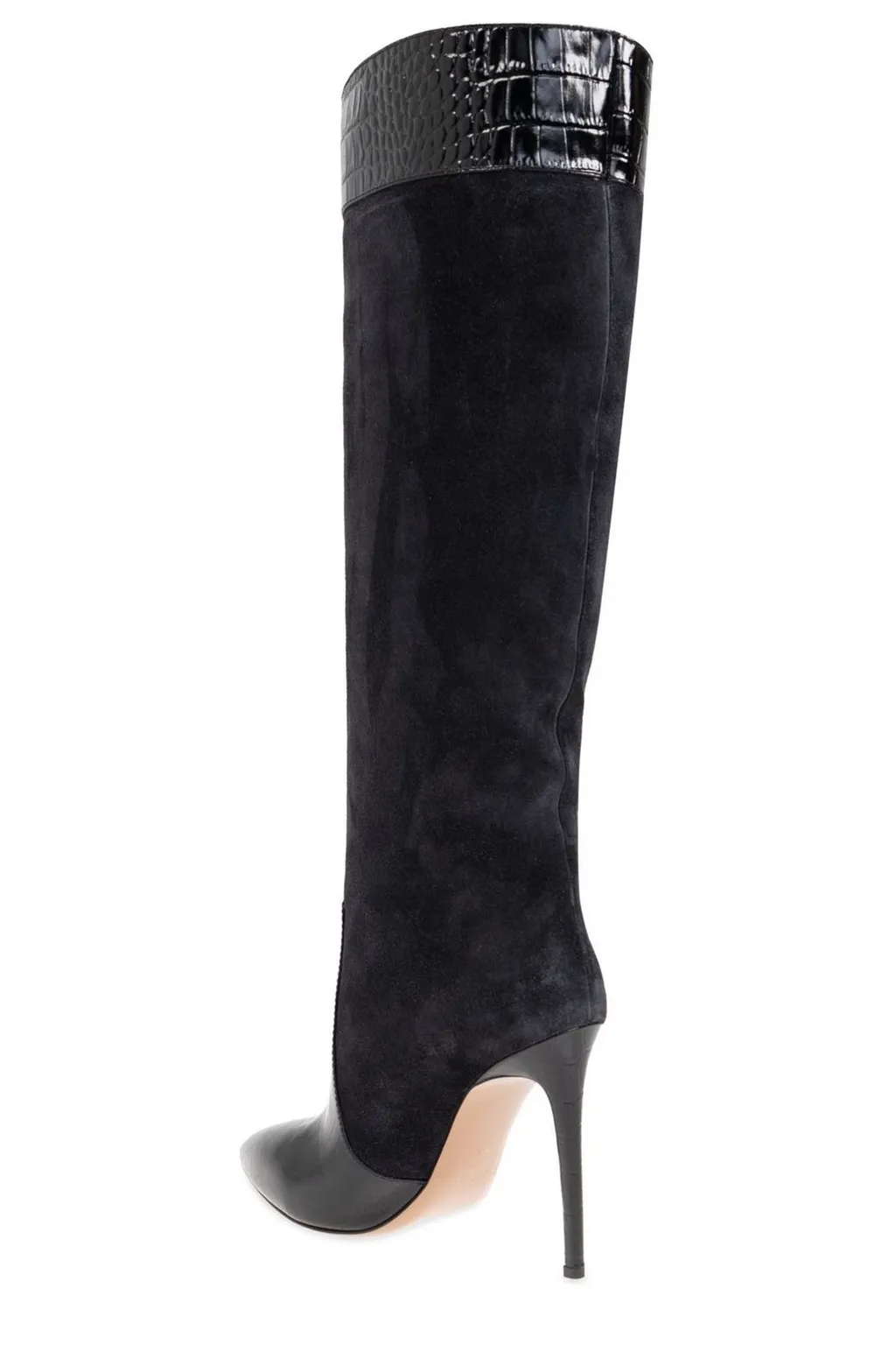 Paris Texas Embossed Point-Toe Stiletto Boots