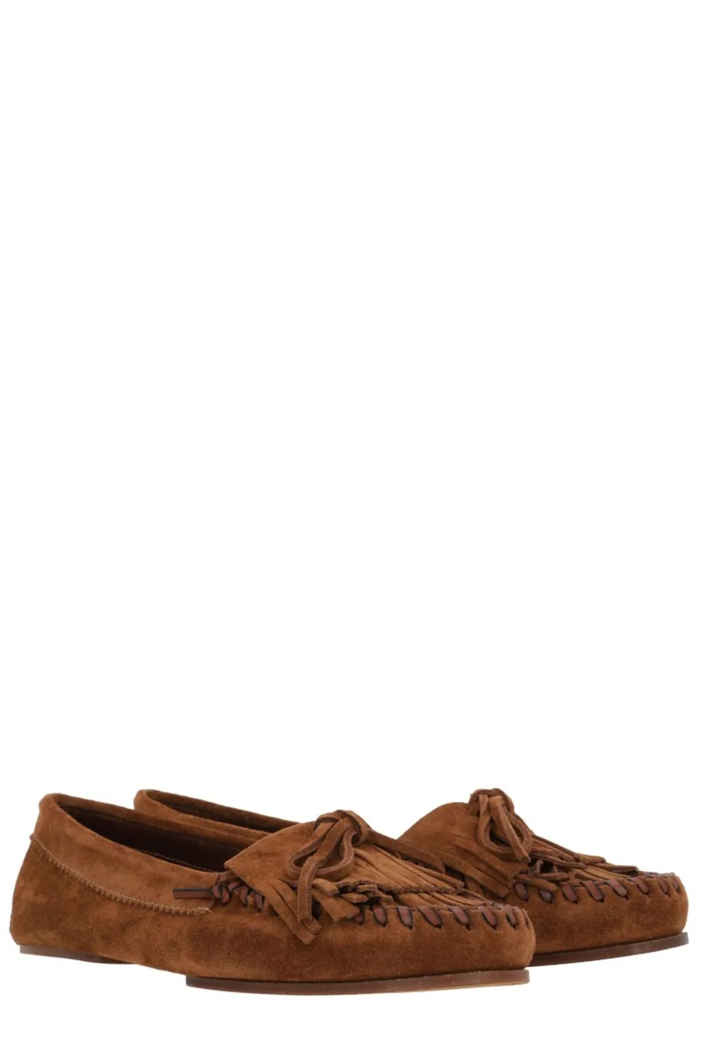 Paris Texas Finge Detailed Flat Shoes