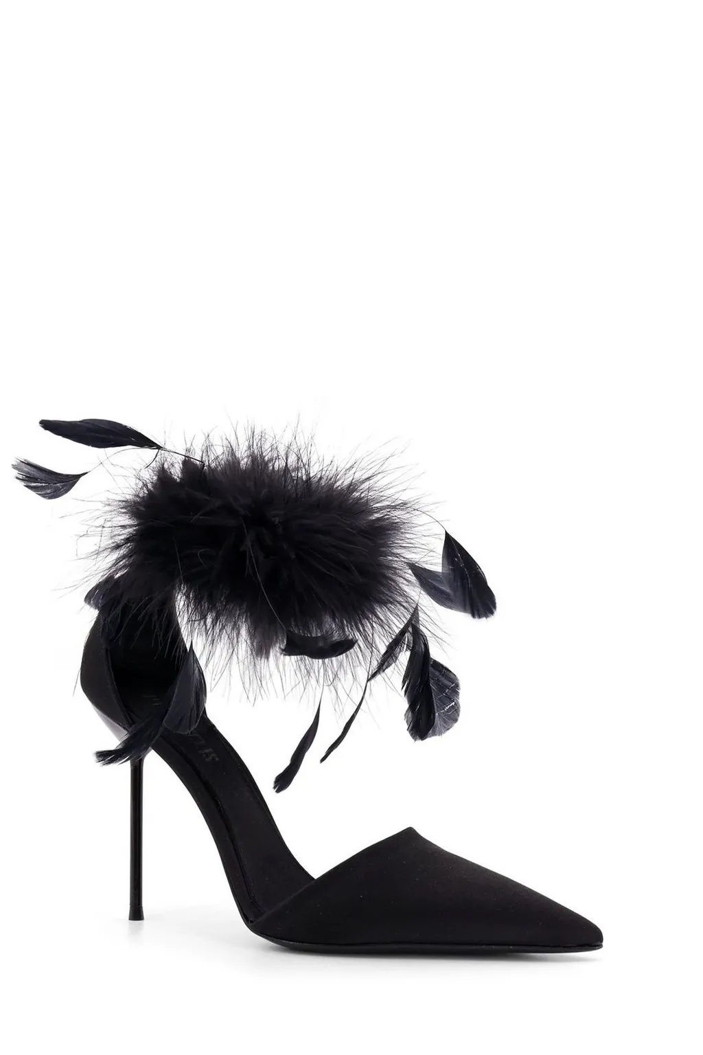 Paris Texas Lidia Feather Ankle Strap Pumps