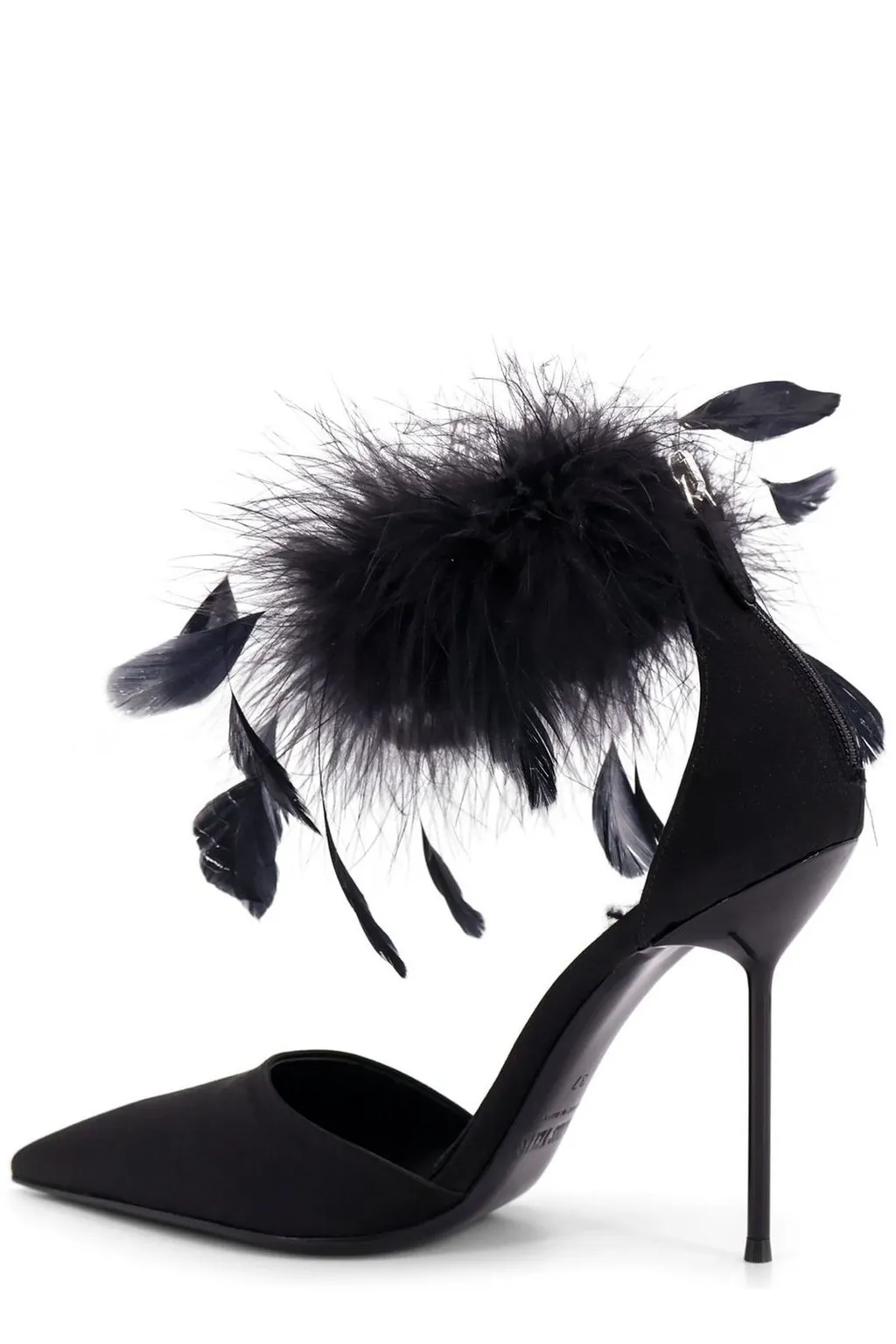 Paris Texas Lidia Feather Ankle Strap Pumps