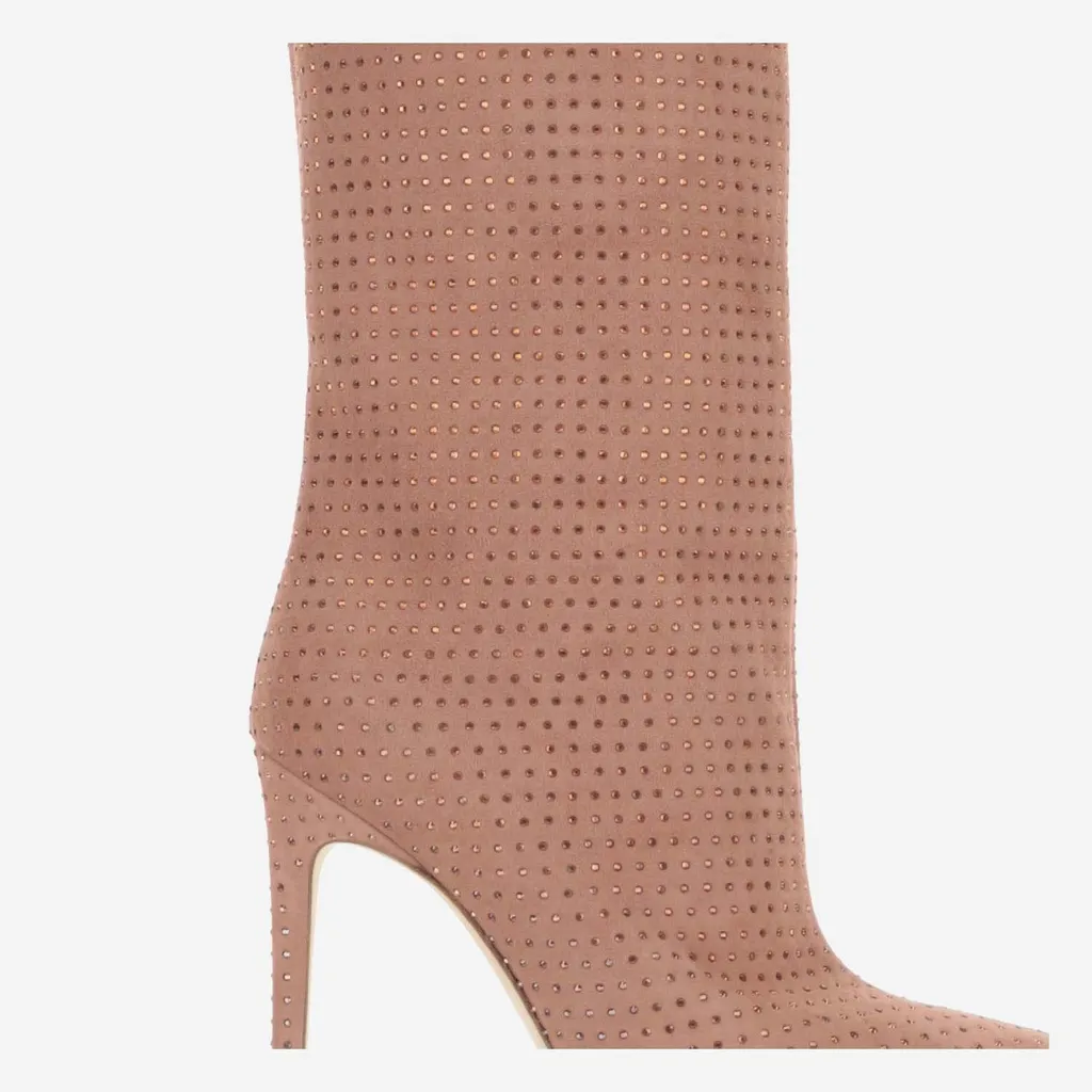 Paris Texas Crystal-Embellished Knee-High Boots