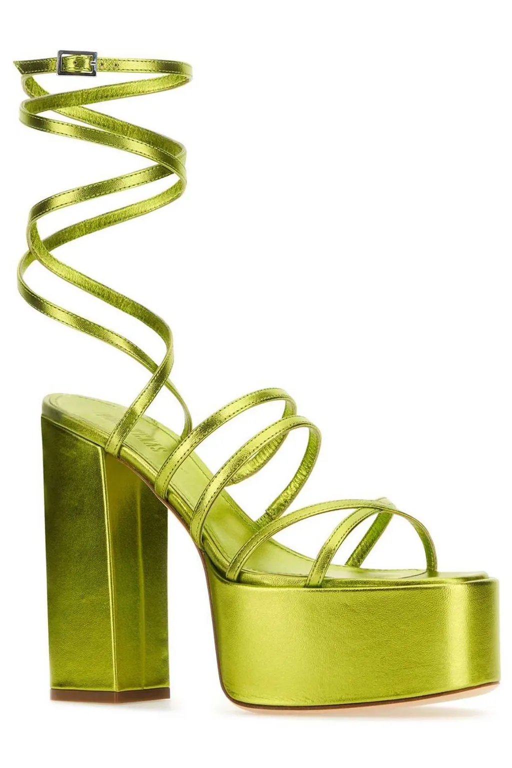 Paris Texas Melena Metallic Ankle Strapped Platform Sandals