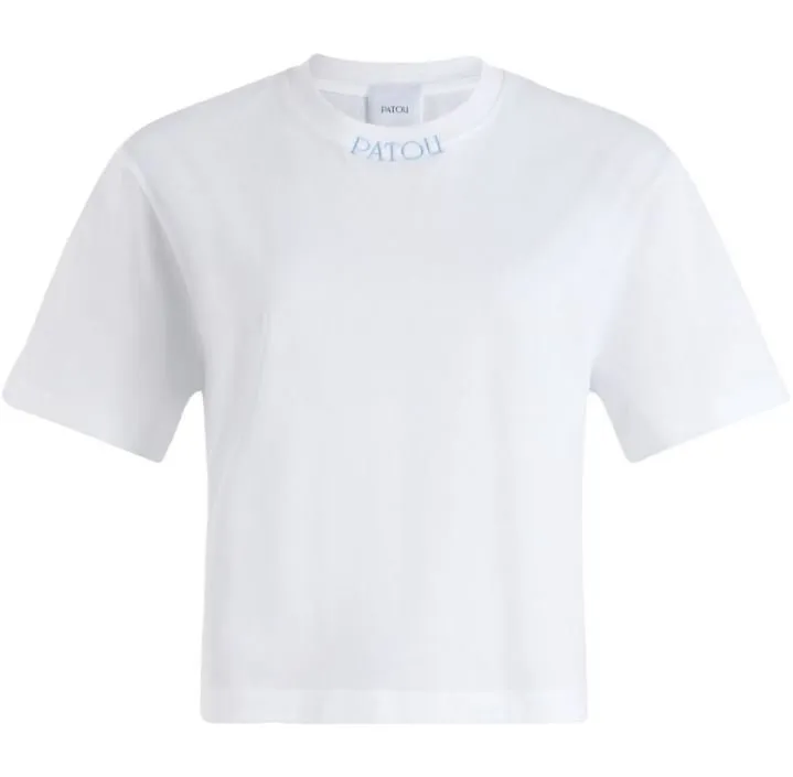Patou Logo Embroidered Cropped Top