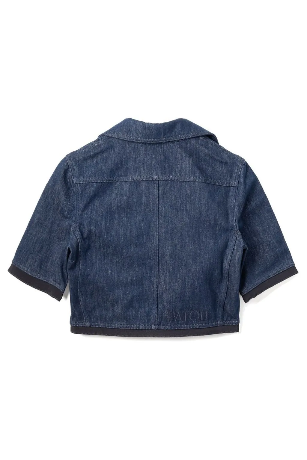 Patou Collared Short-Sleeve Cropped Shirt