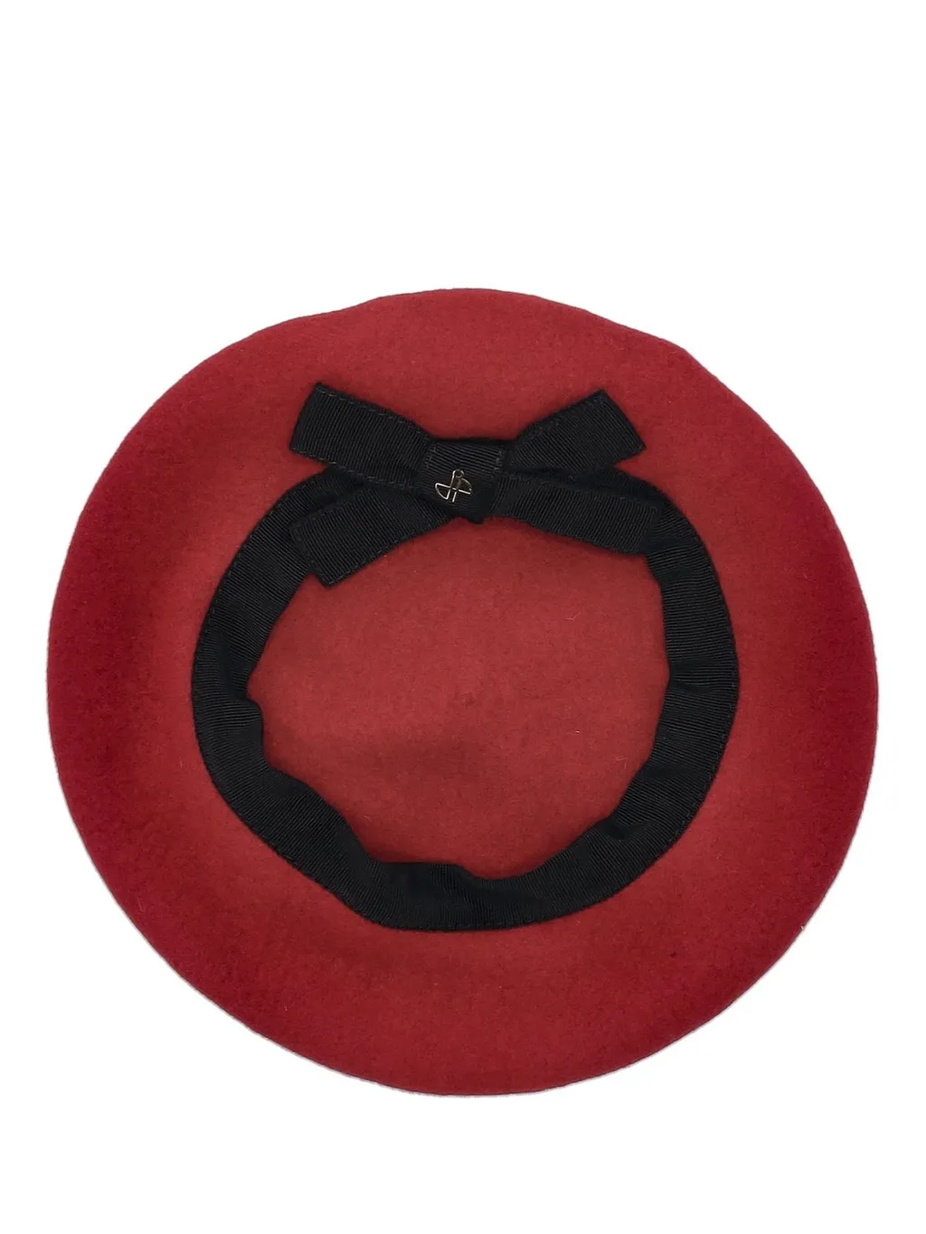 Patou Grosgrain Bow Detailed Beret