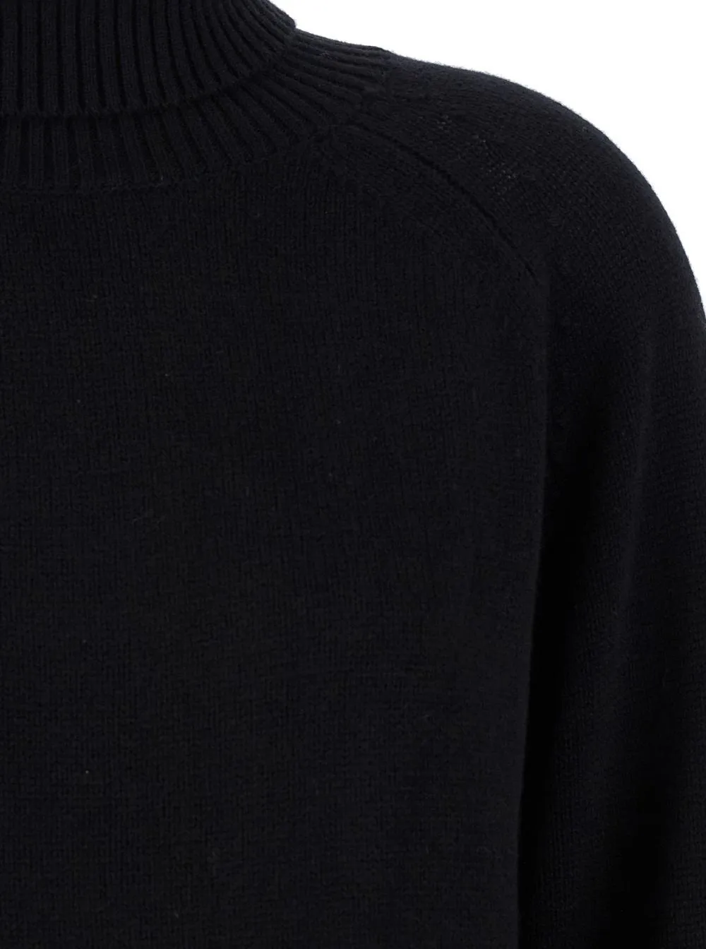 Plain High Neck Cashmere Sweater