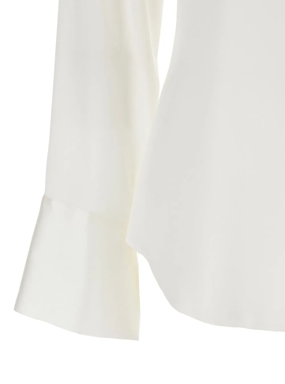 Plain Point Collar Silk Shirt