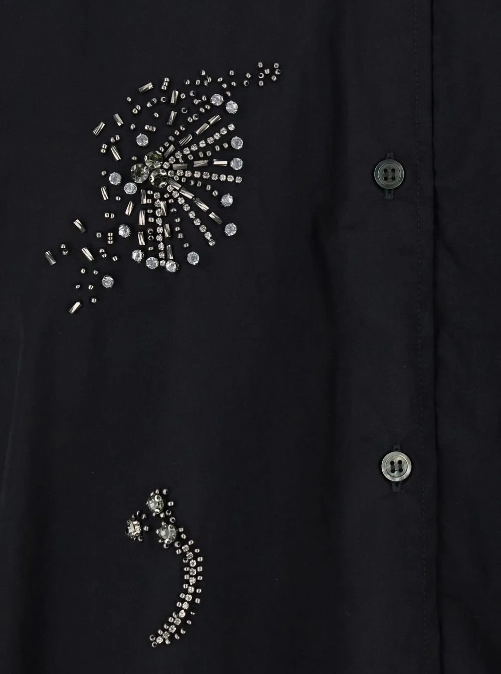 Plain Rhinestone Embellished Shirt