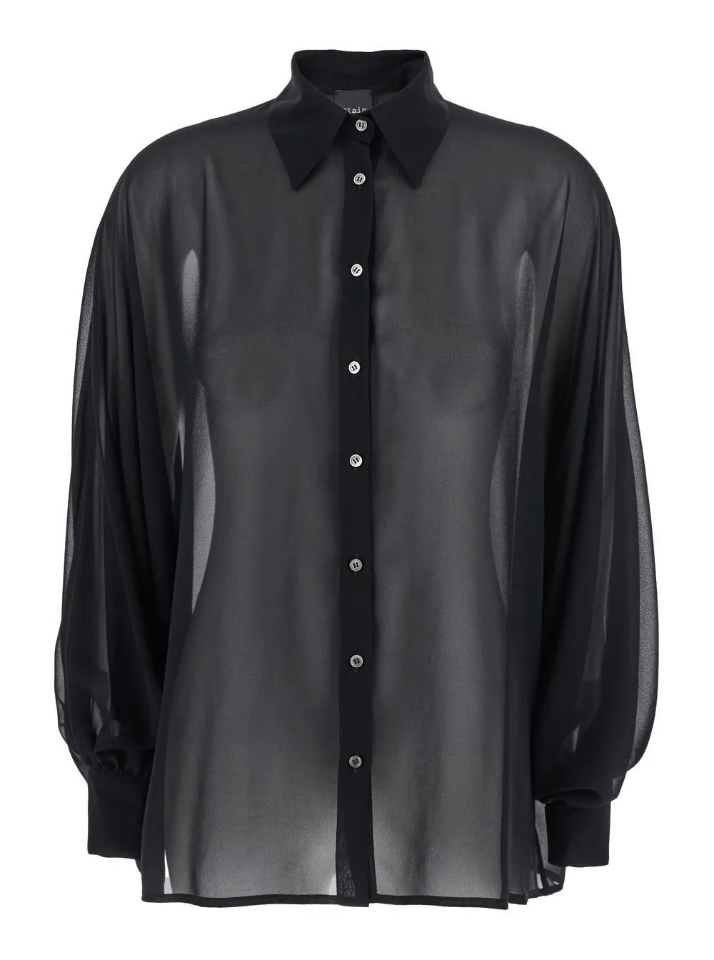 Plain Oversized Sheer Blouse