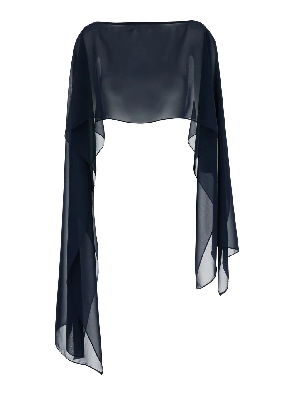 Plain Sheer Boat Neck Stole