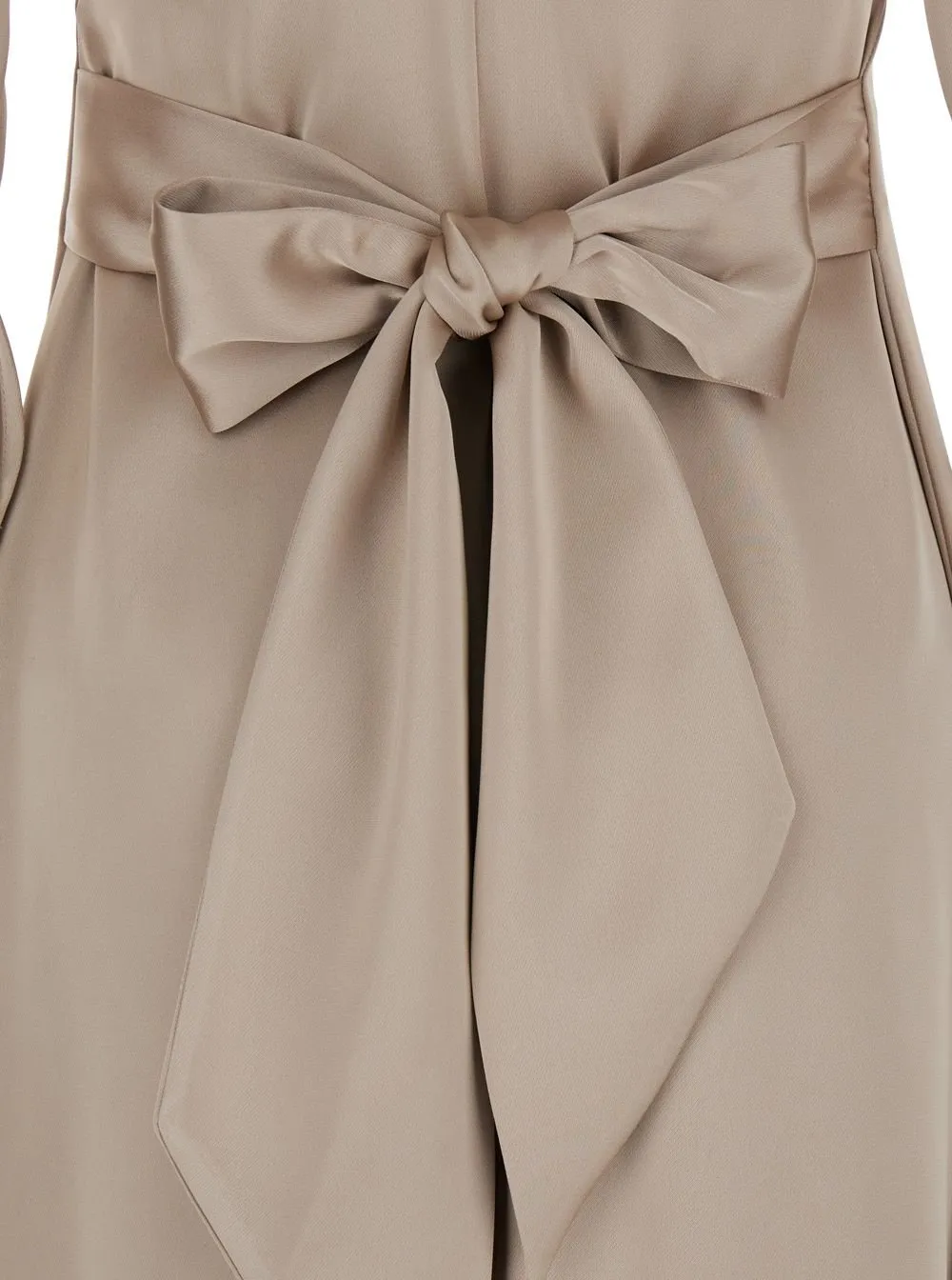 Plain Bow-Back Maxi Dress