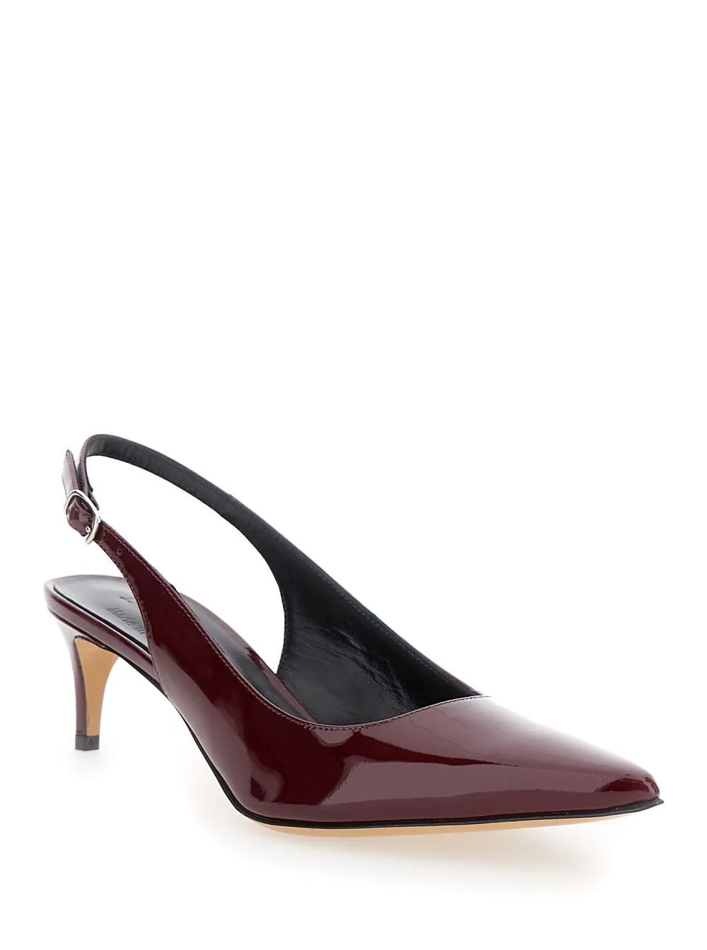 Plain Slingback Pointed-Toe Pumps