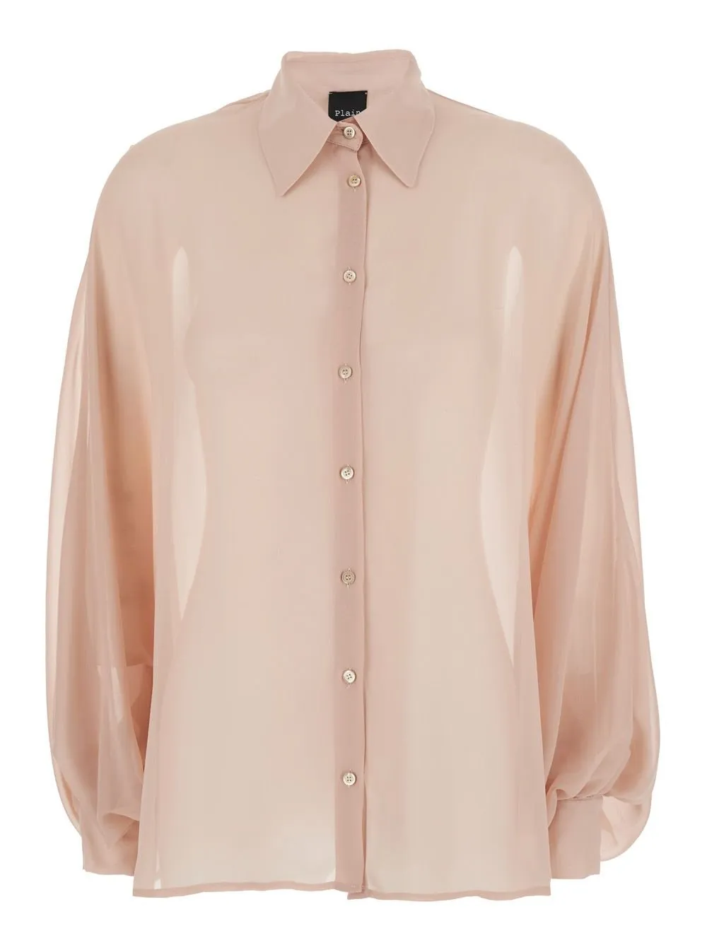 Plain Oversized Sheer Blouse