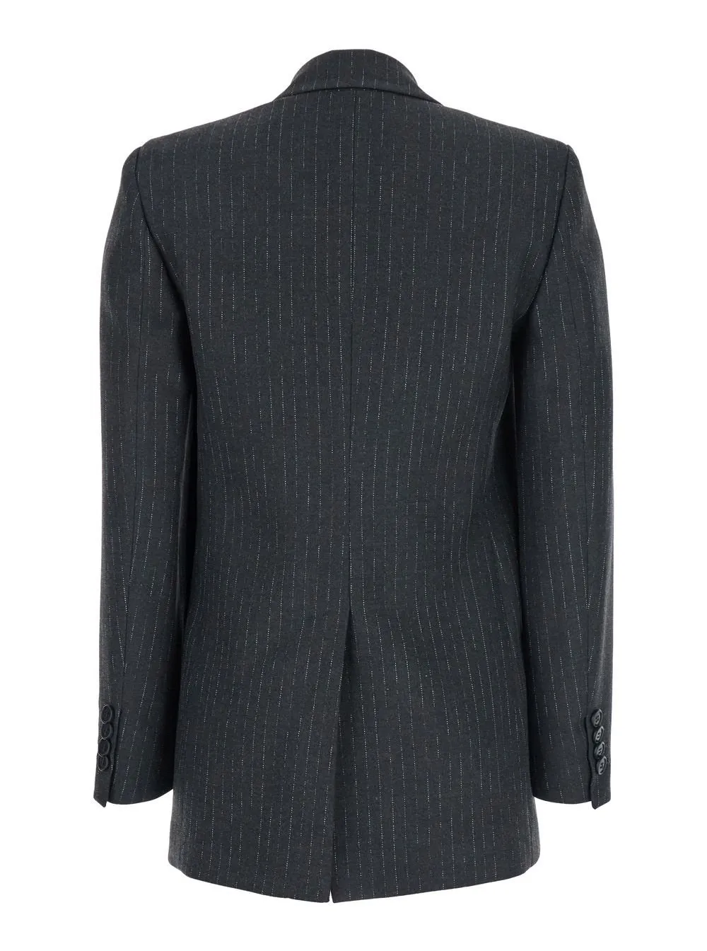 Plain Double-Breasted Striped Jacket
