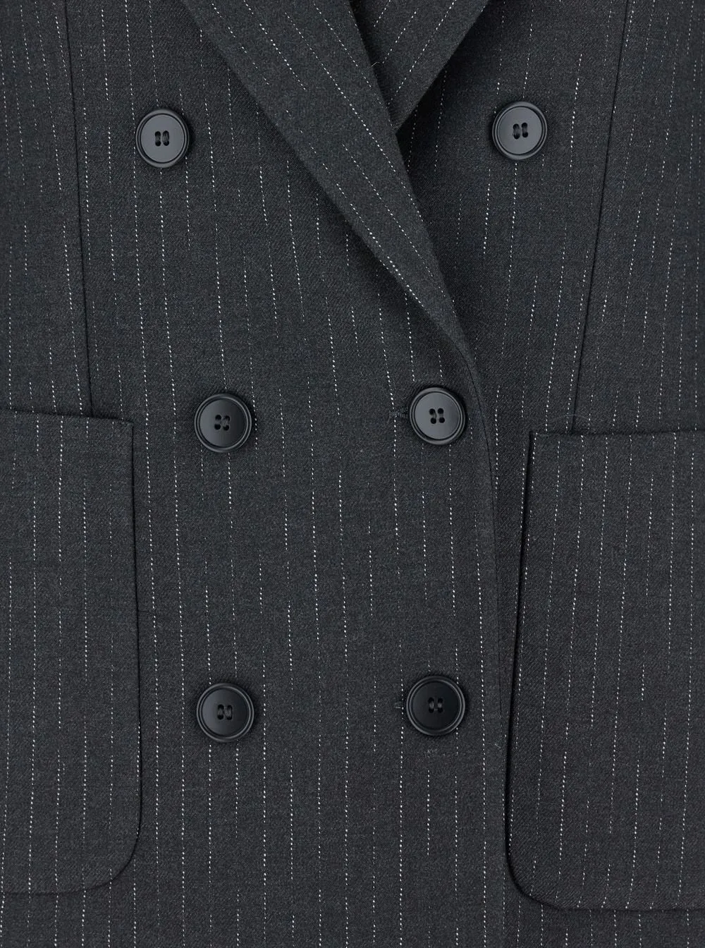 Plain Double-Breasted Striped Jacket