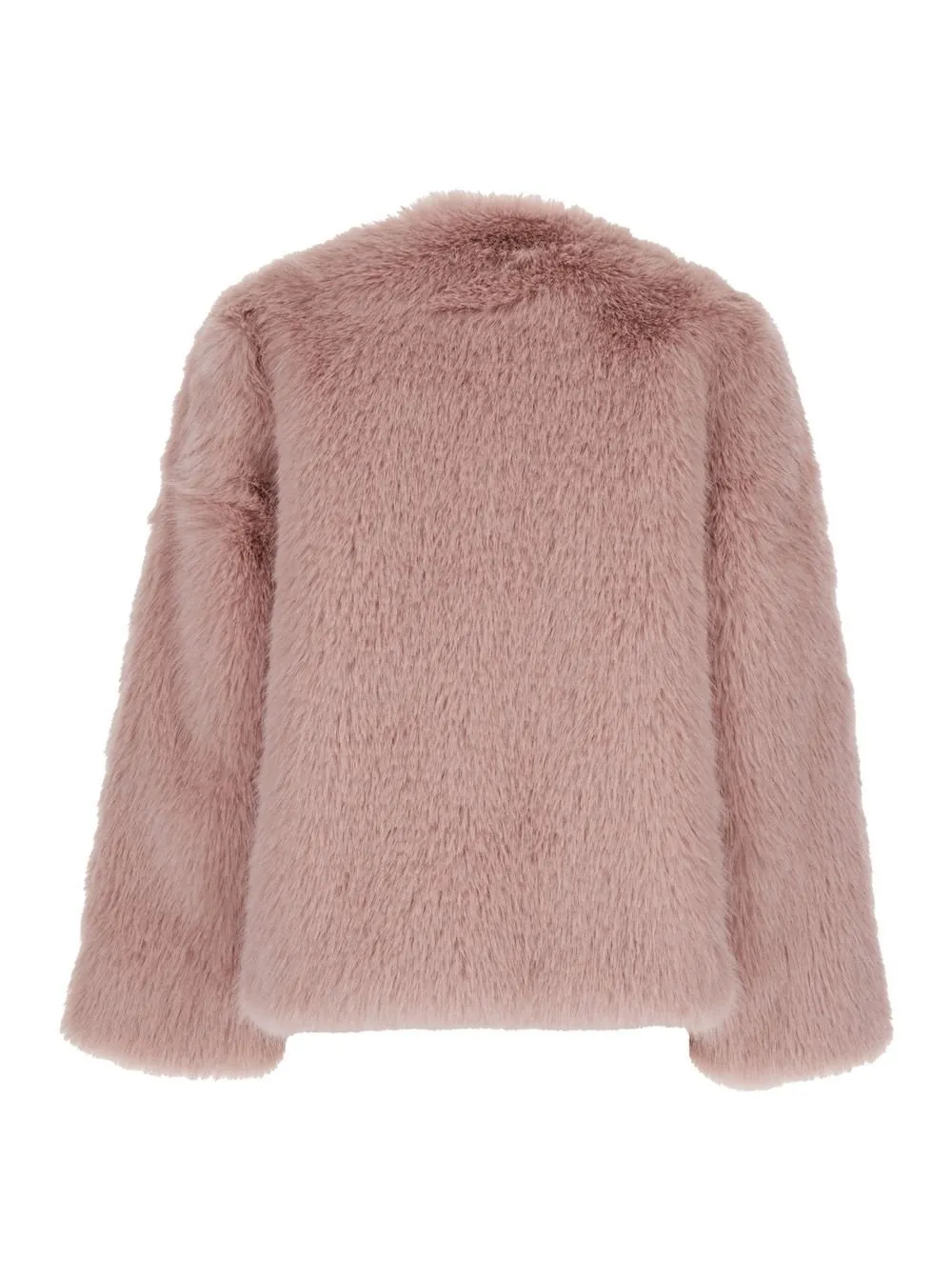 Plain Crewneck Ecofur Jacket